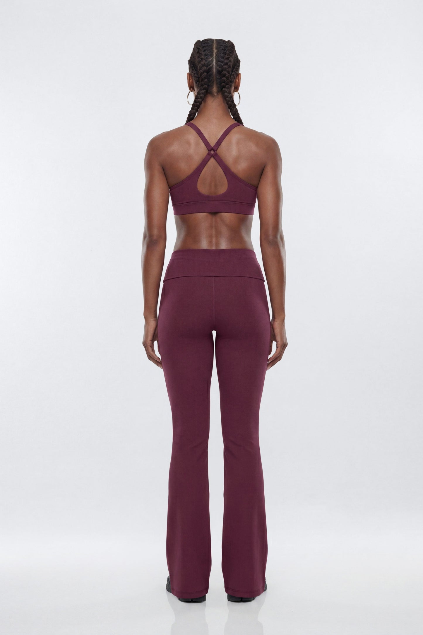 ButterSoft™ 33″ Low Rise Foldover Flare Legging - Merlot