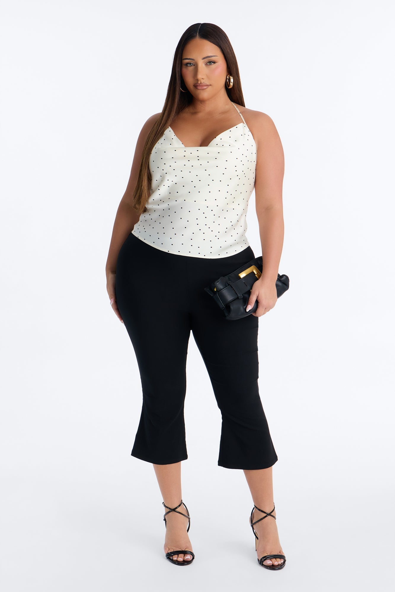 Lenora Capri Mid Rise Pant - Black