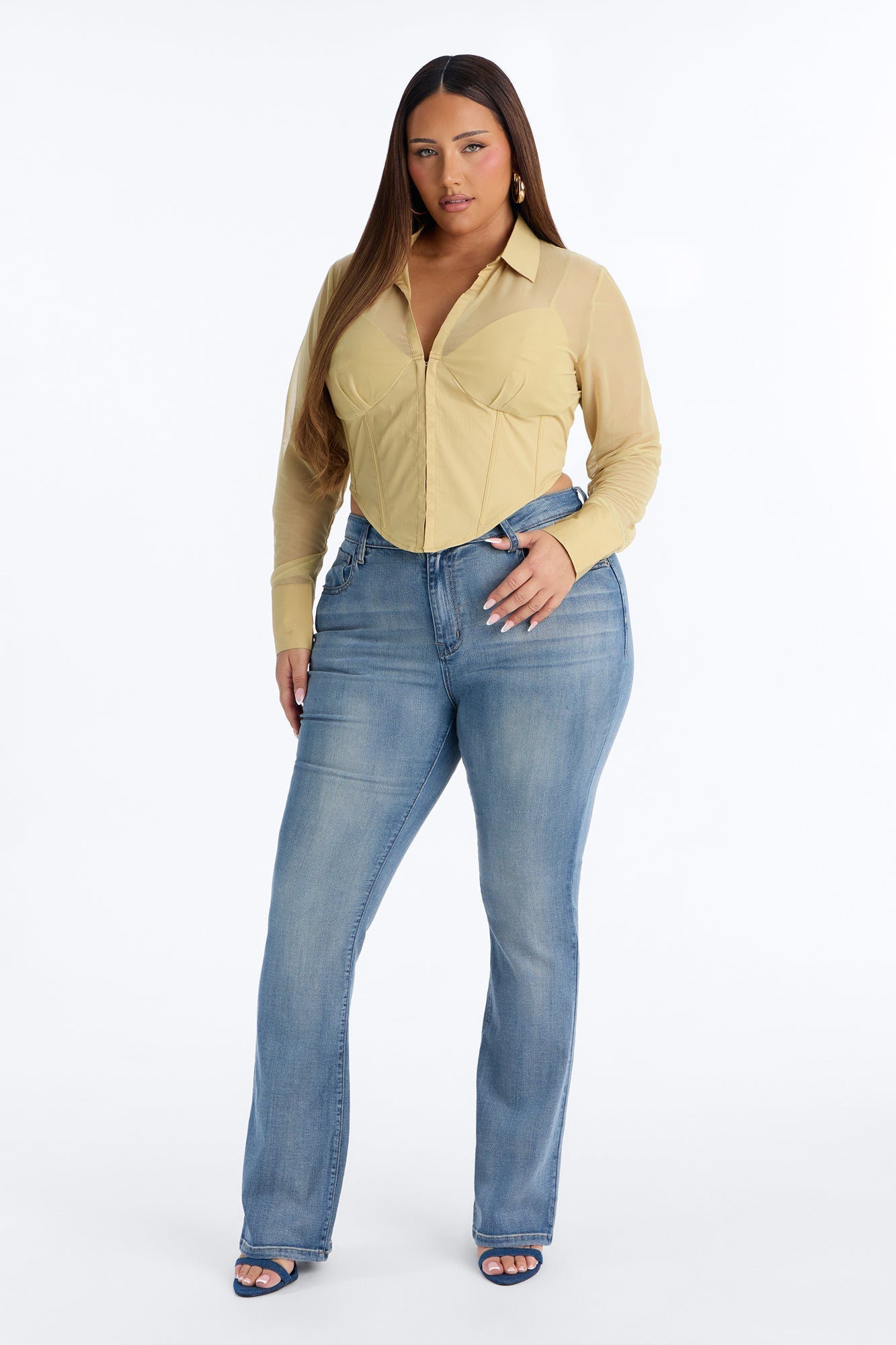 Business As Usual Corset Top - Khaki
