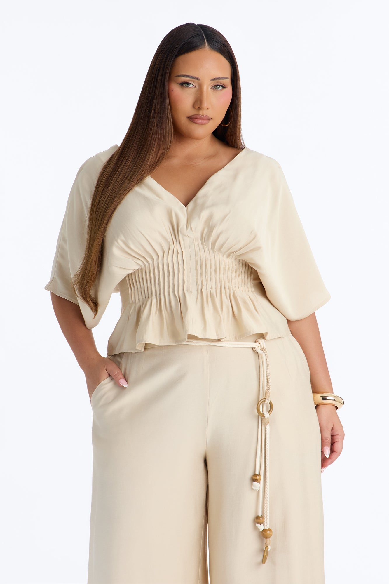 Miranda Linen Pant Set - Taupe Fashion Nova