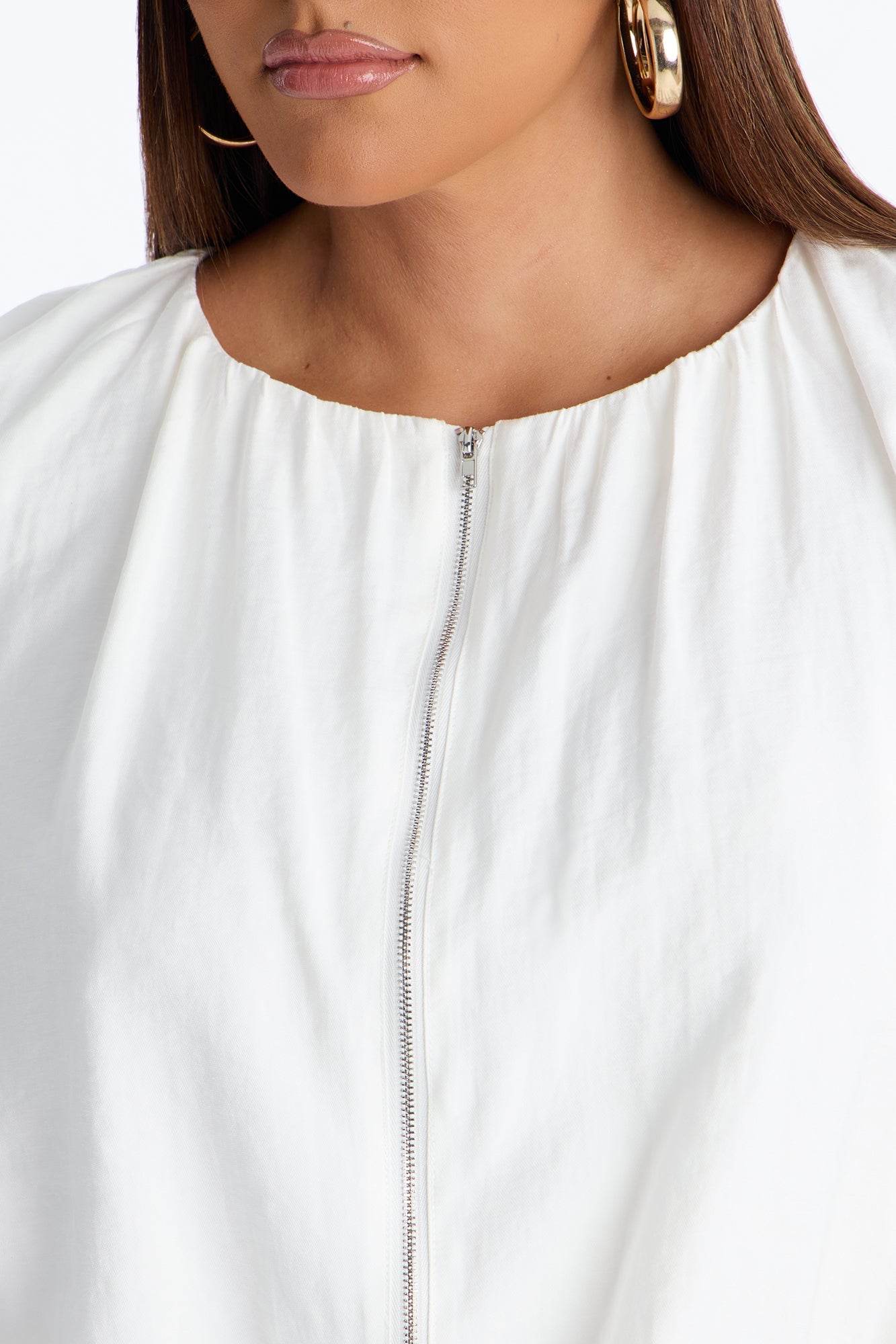 Calliope Linen Bubble Hem Cropped Jacket - Ivory Fashion Nova