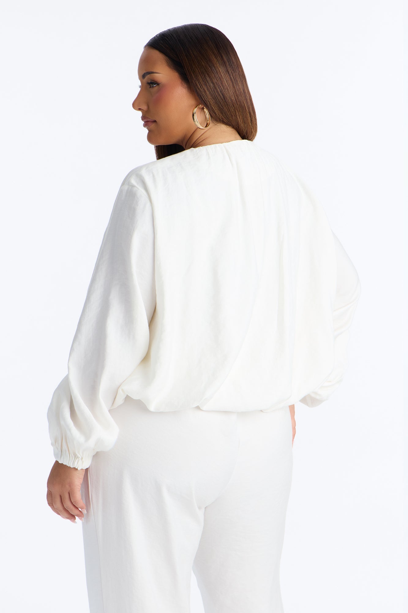 Calliope Linen Bubble Hem Cropped Jacket - Ivory Fashion Nova