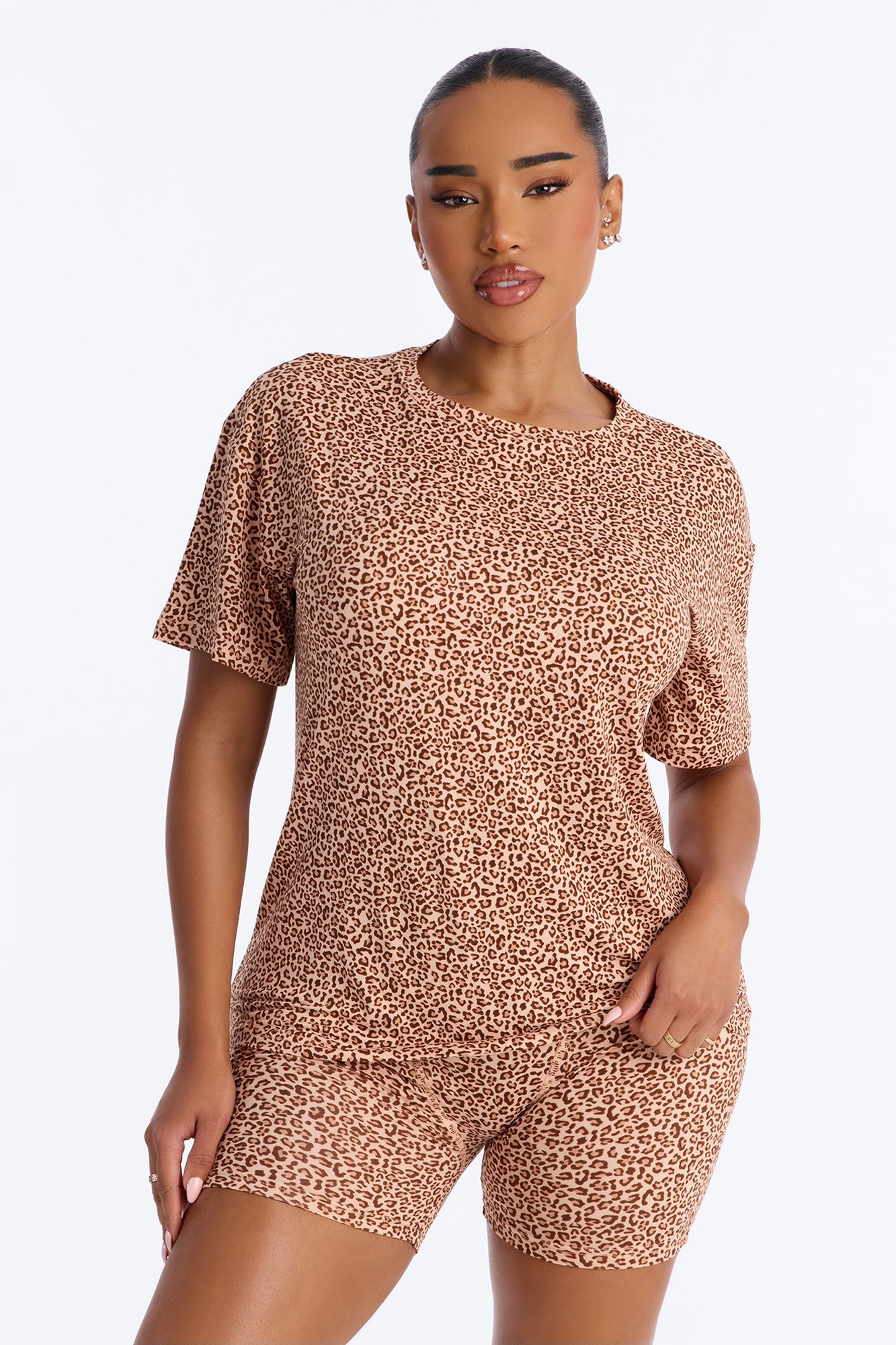 Wild For The Night PJ Boxer Short Set - Leopard Fashion Nova