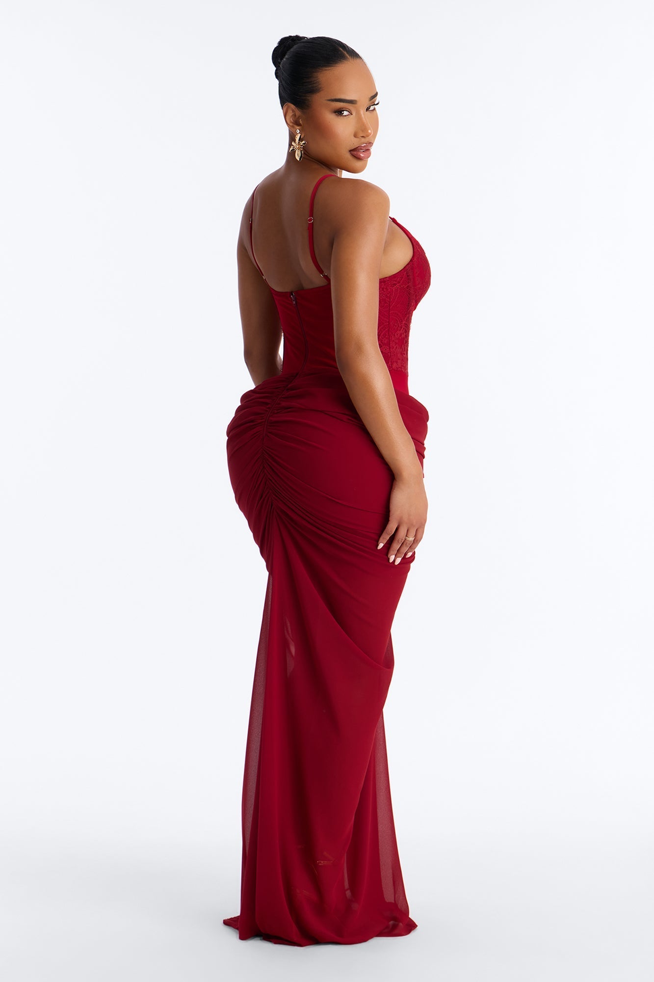 No Apologies Corset Maxi Dress - Marsala