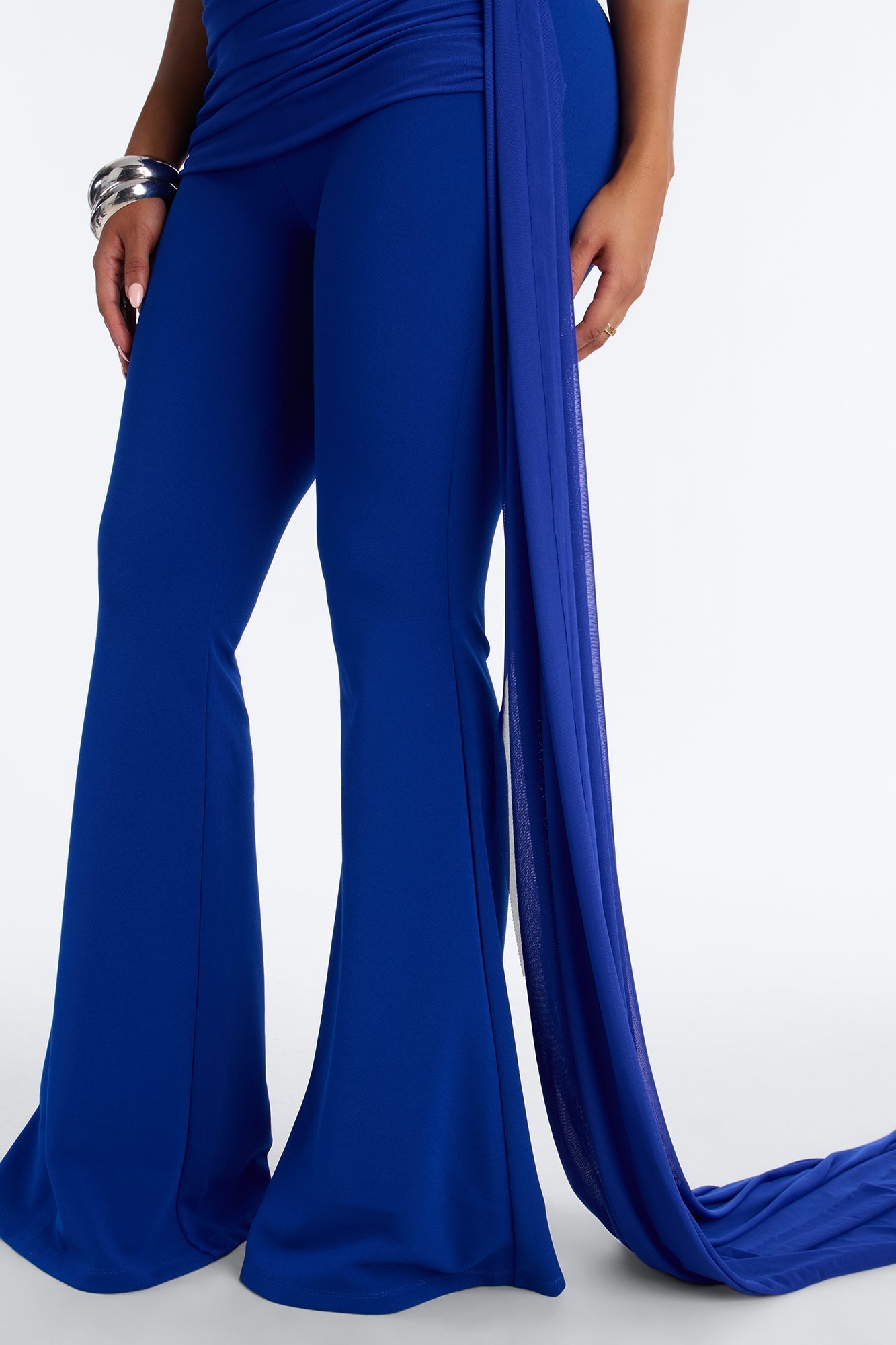 Mila Draped Flare Jumpsuit - Royal NEWFASHIONEDGE