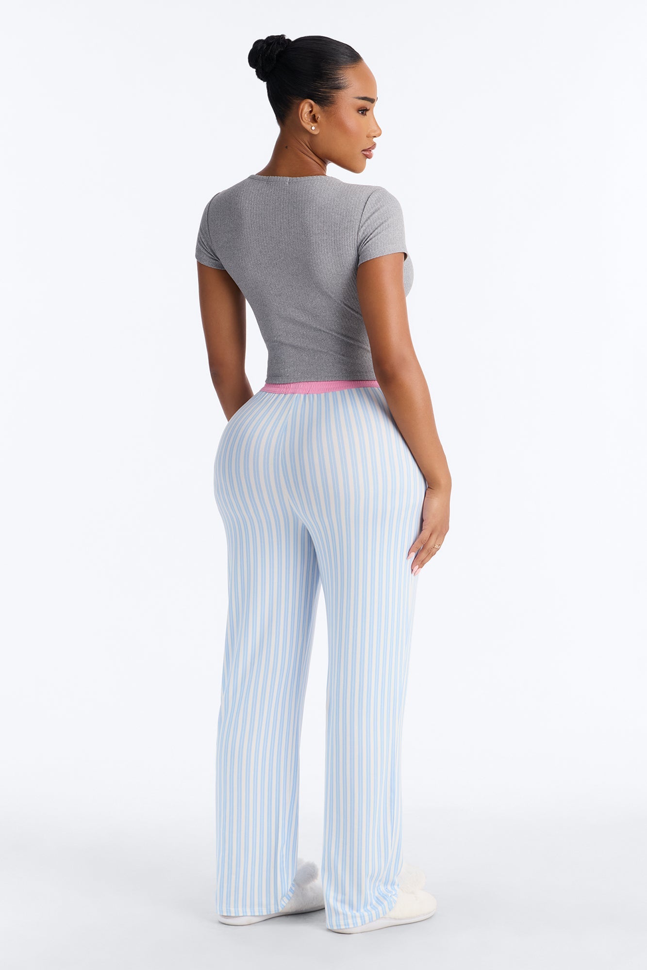 Let Me Sleep Boxer PJ Pant Set - Blue/combo Fashion Nova