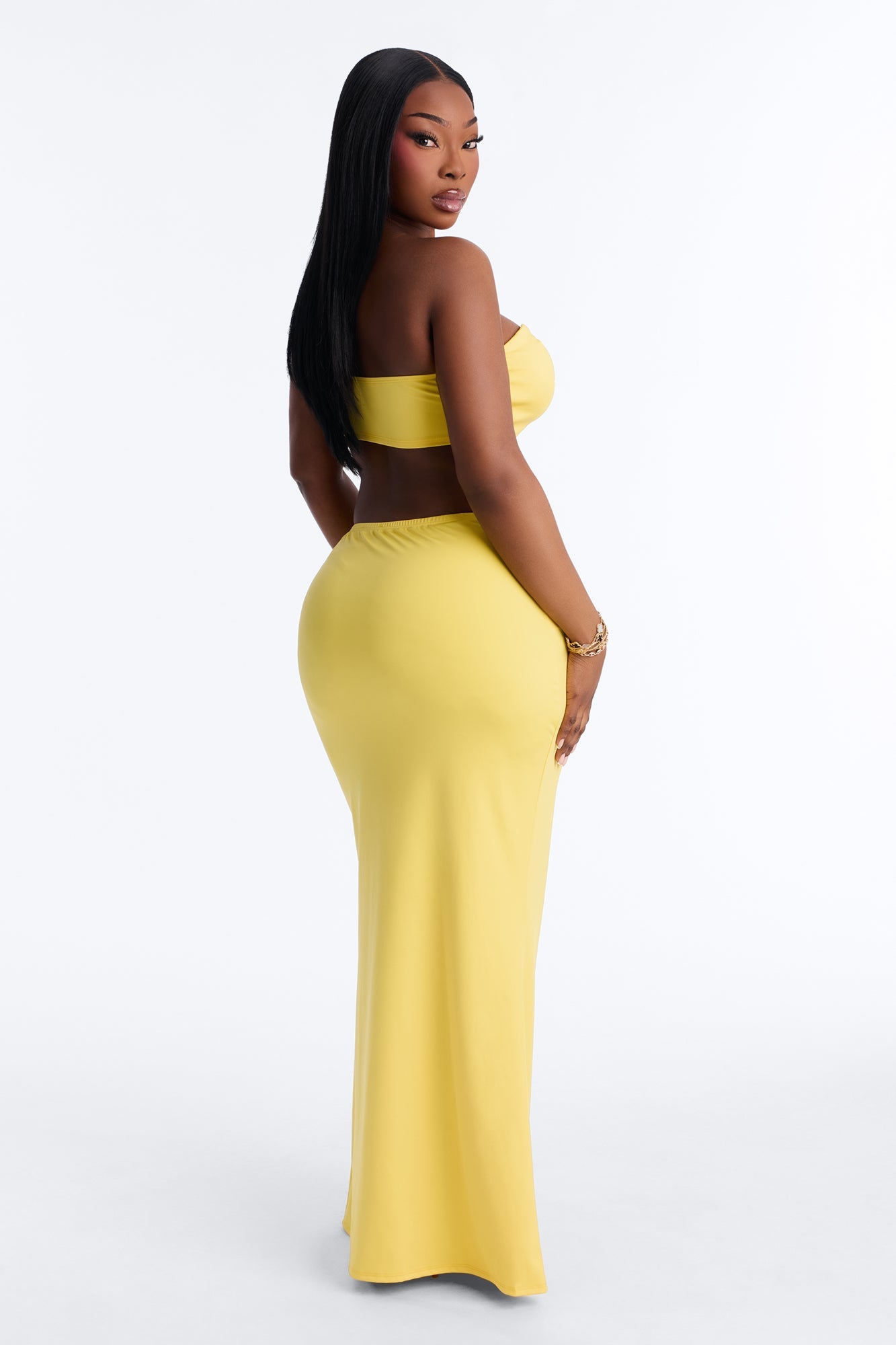 Cadence Hardware Maxi Skirt Set - Yellow Fashion Nova