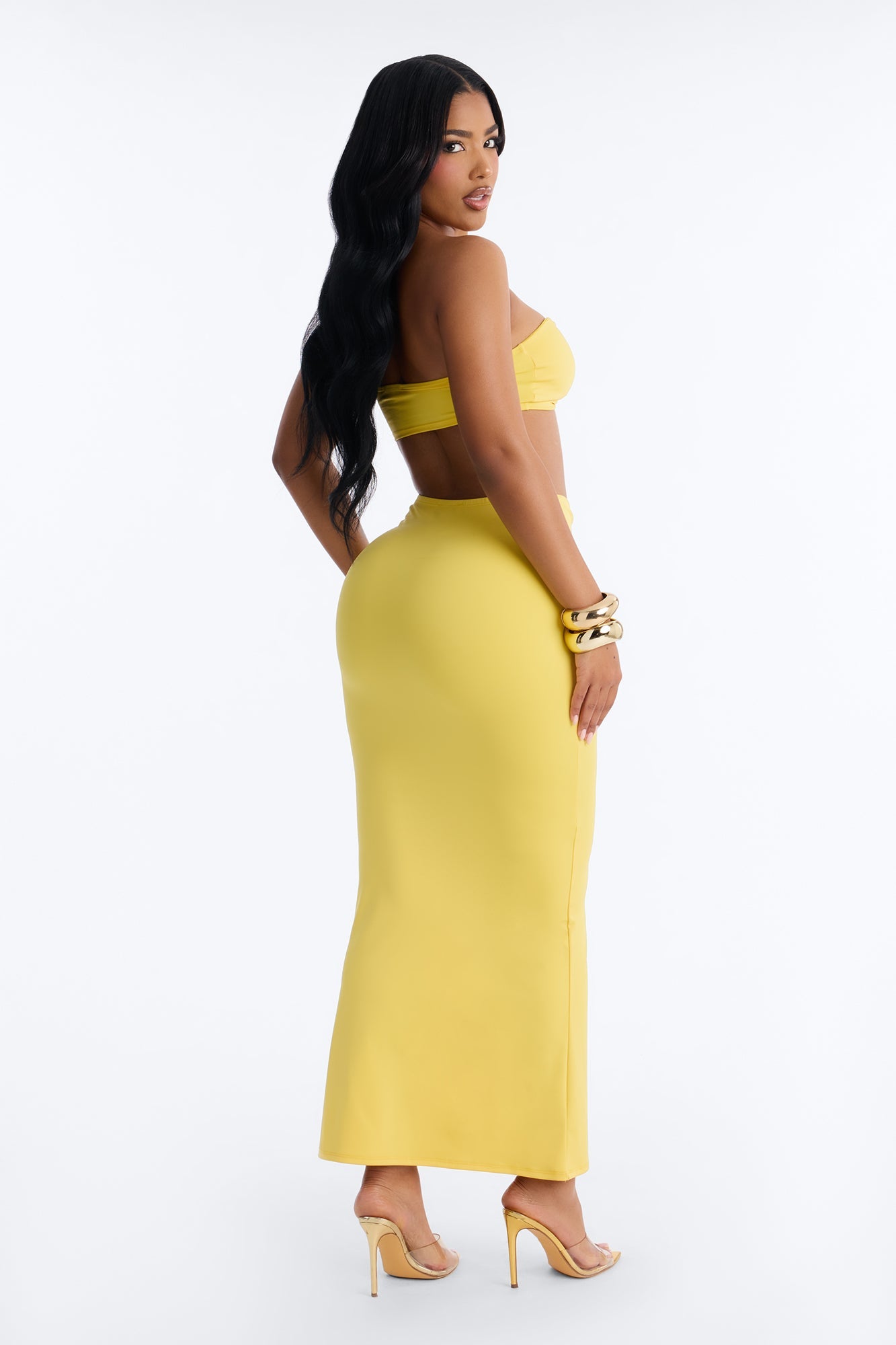 Cadence Hardware Maxi Skirt Set - Yellow Fashion Nova
