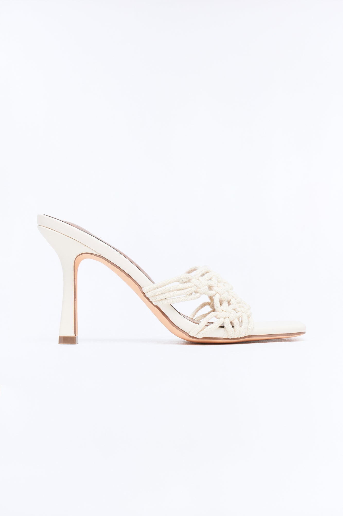 Rosetta Braided Strap Heels - Beige Fashion Nova