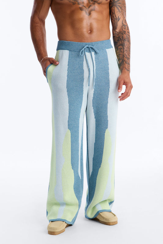 Wide Leg Day Mixer Knit Pant - Multi Color