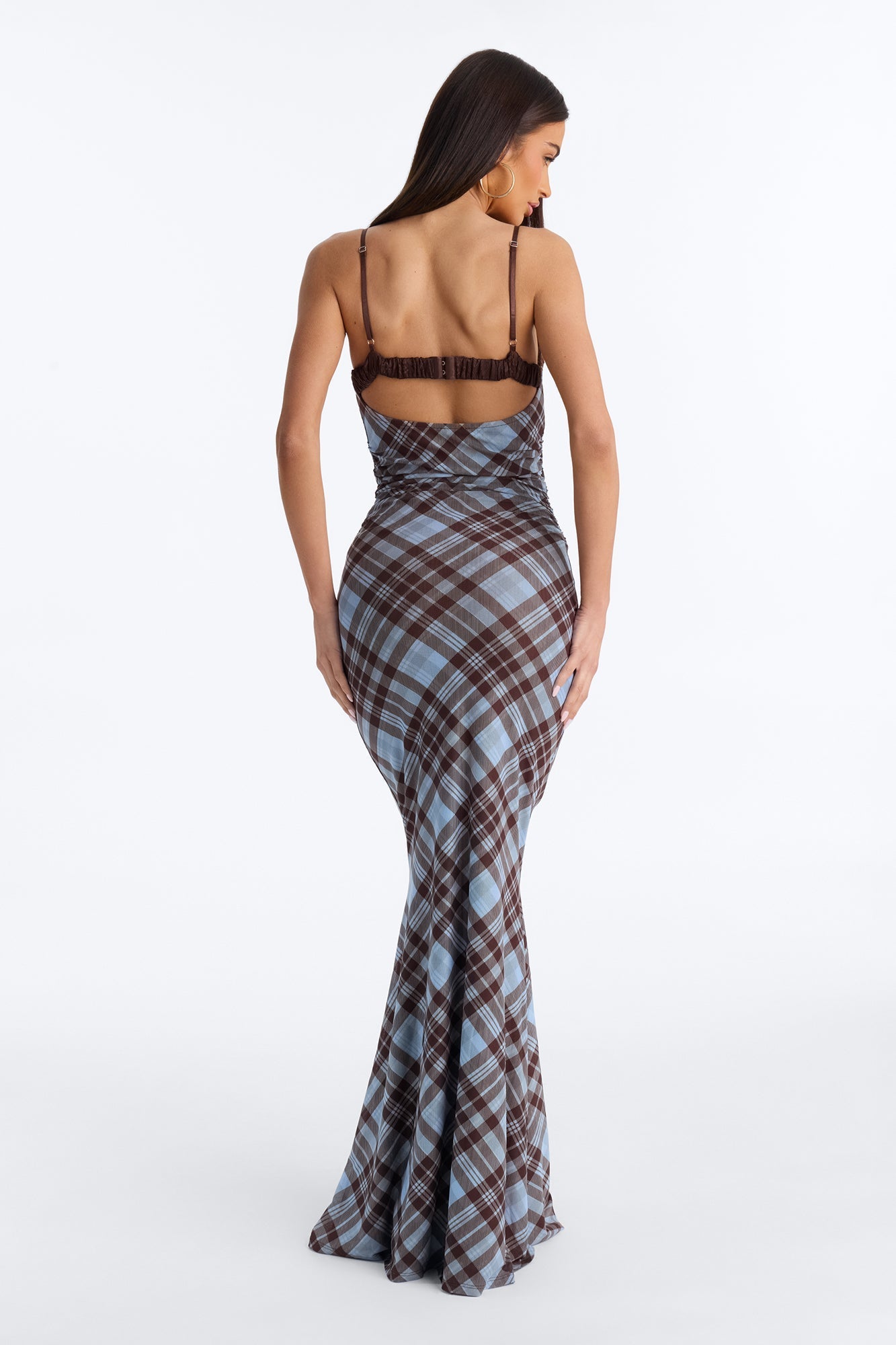 Photo Op Mesh Maxi Dress - Blue/combo NEWFASHIONEDGE