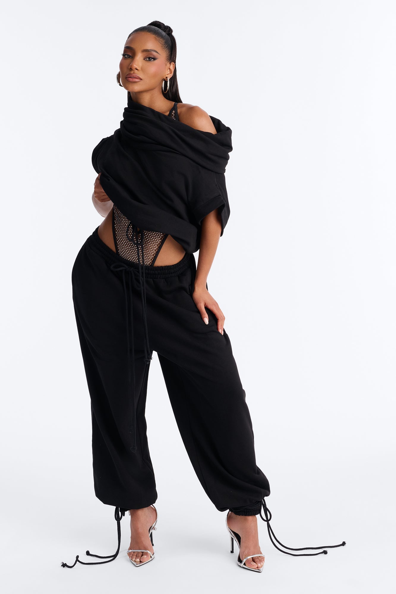 Alexa Jogger Pant Set - Black