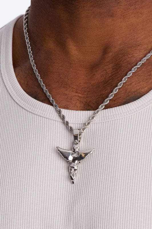 Stay Blessed Necklace Set - Silver