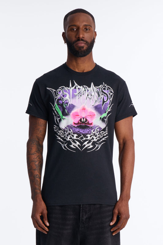 Lost Paradise Bloom Short Sleeve Tee - Black