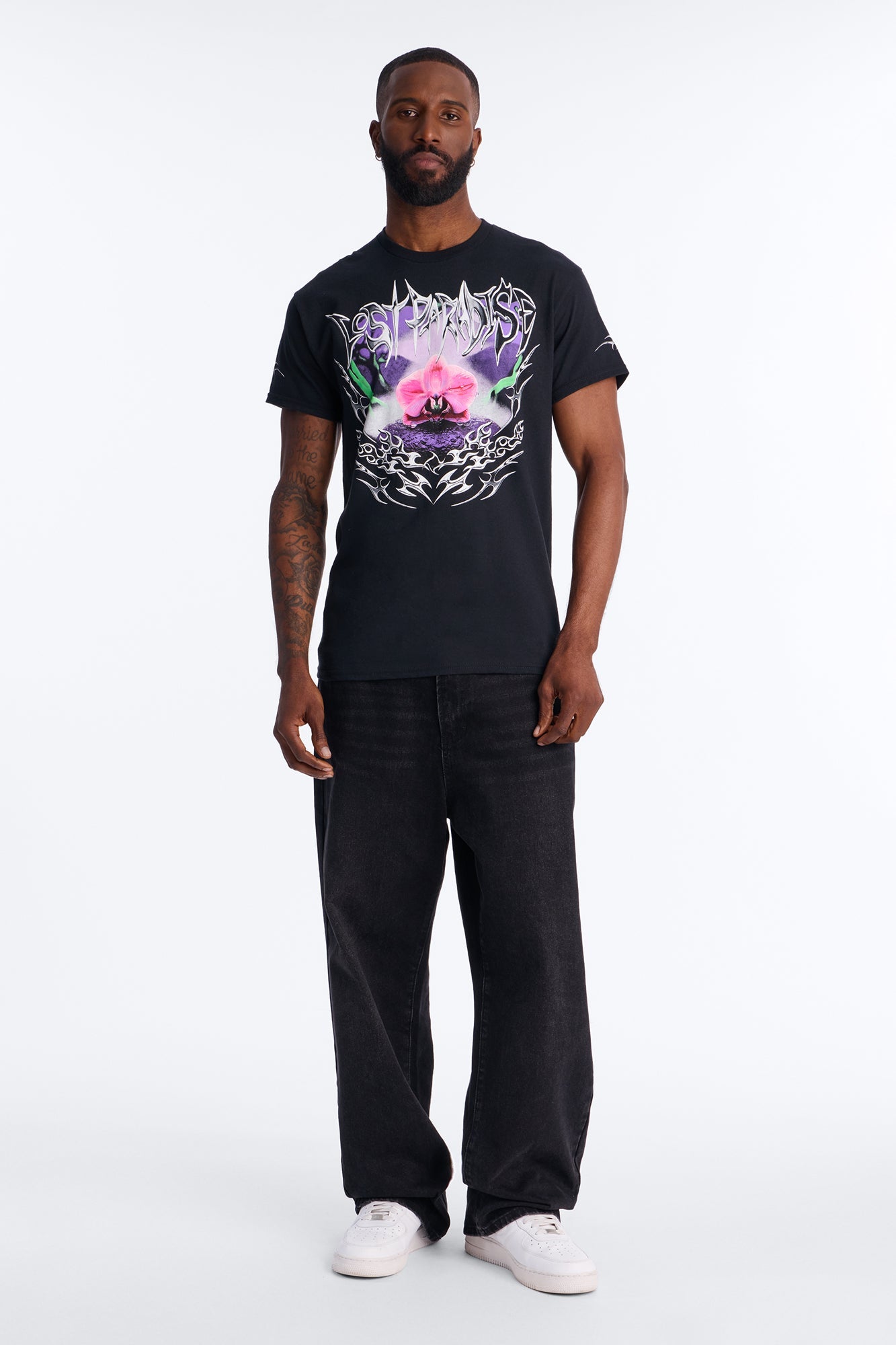 Lost Paradise Bloom Short Sleeve Tee - Black