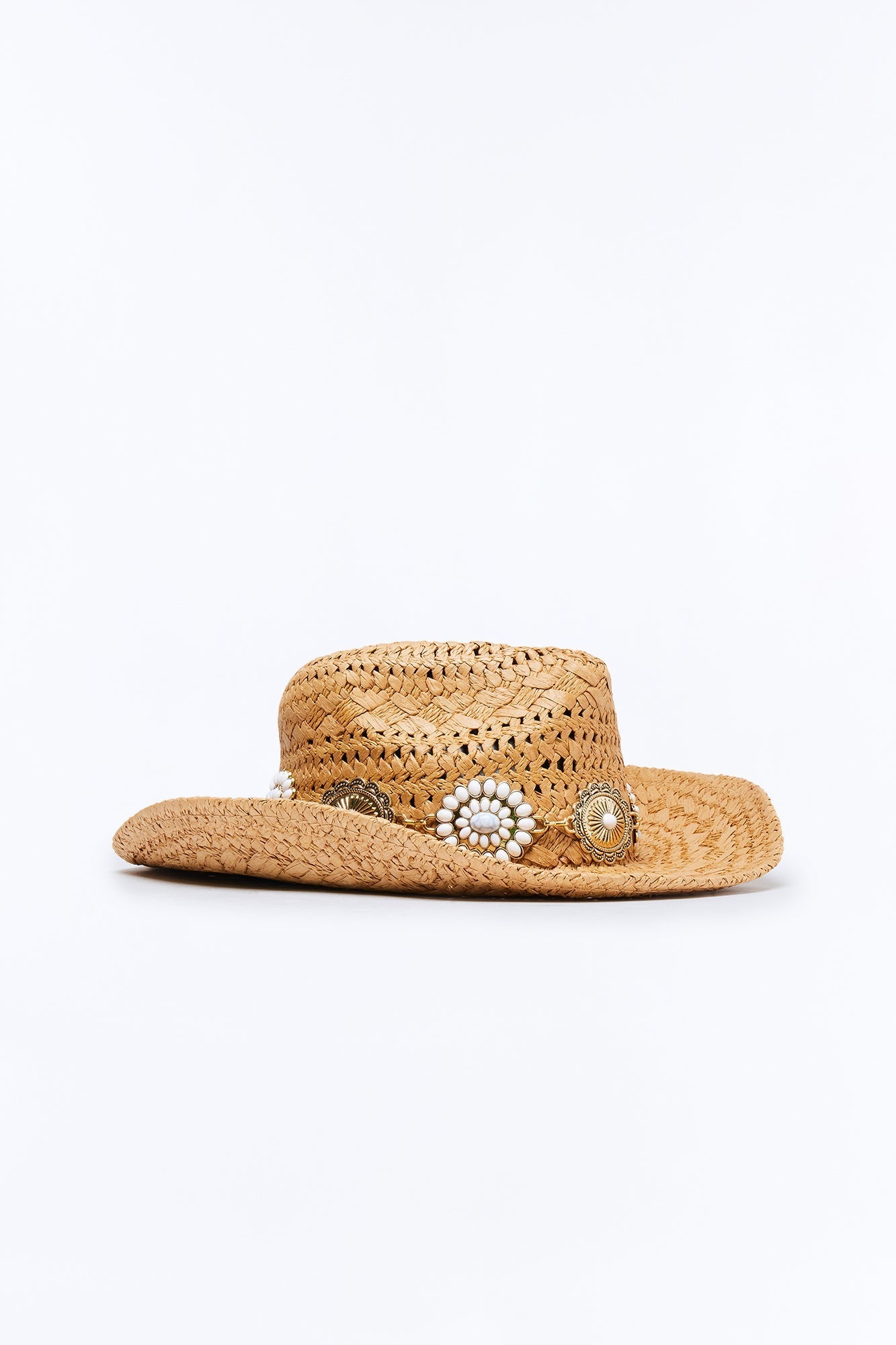 Rodeo Jewels Straw Cowboy Hat - Natural NEWFASHIONEDGE