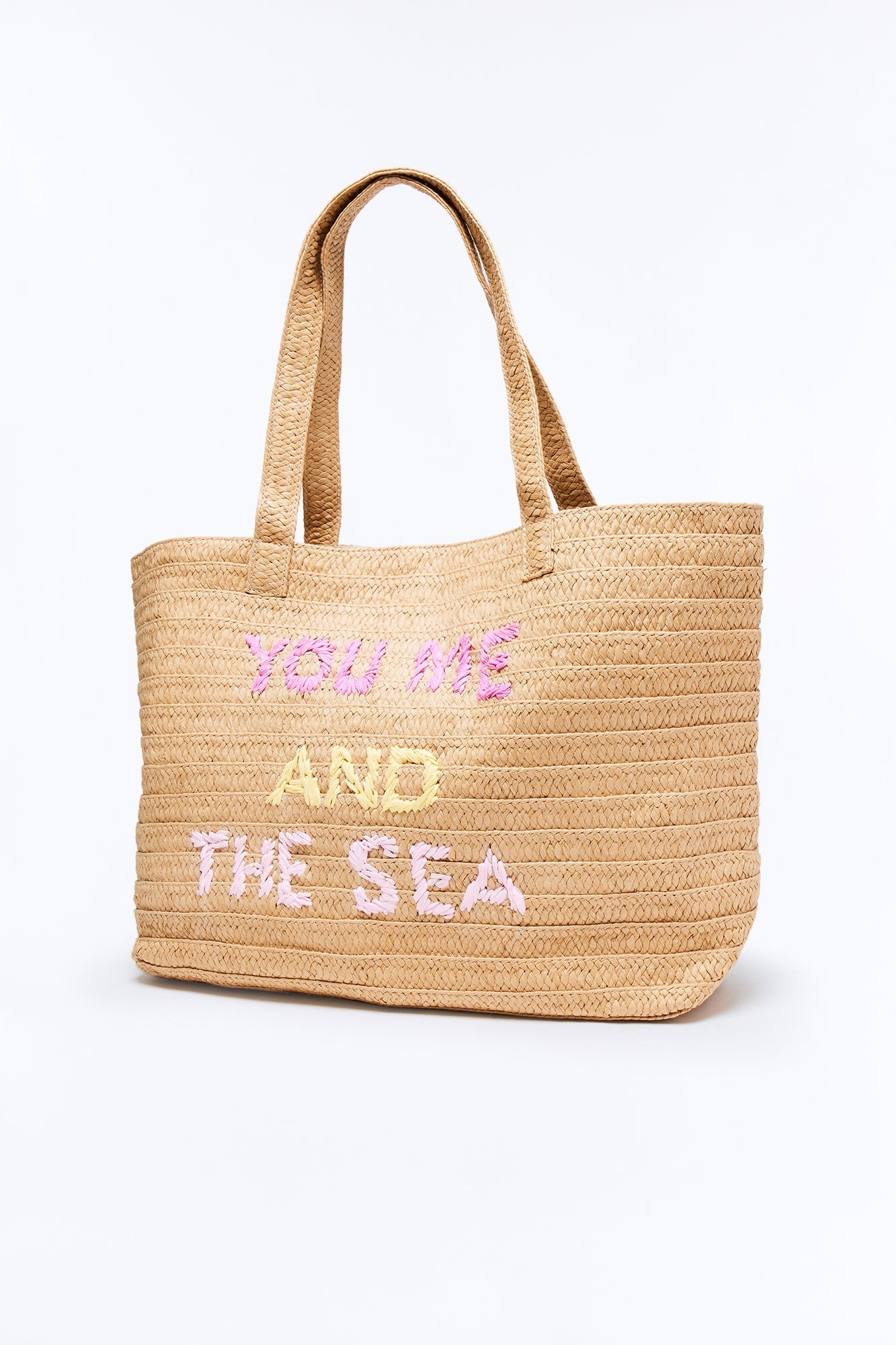Me And The Sea Straw Tote - Natural