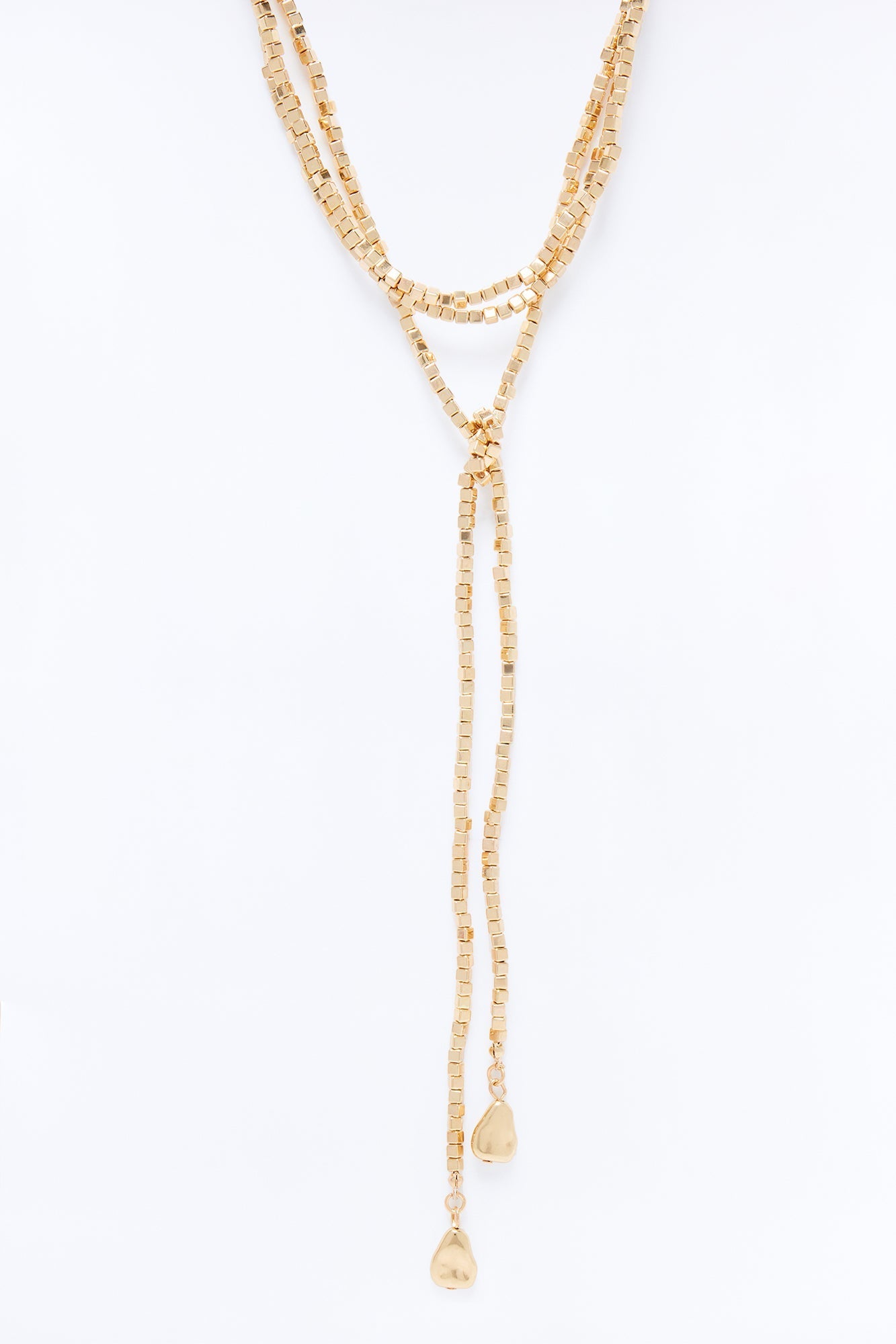 Estefani Beaded Necklace - Gold NEWFASHIONEDGE