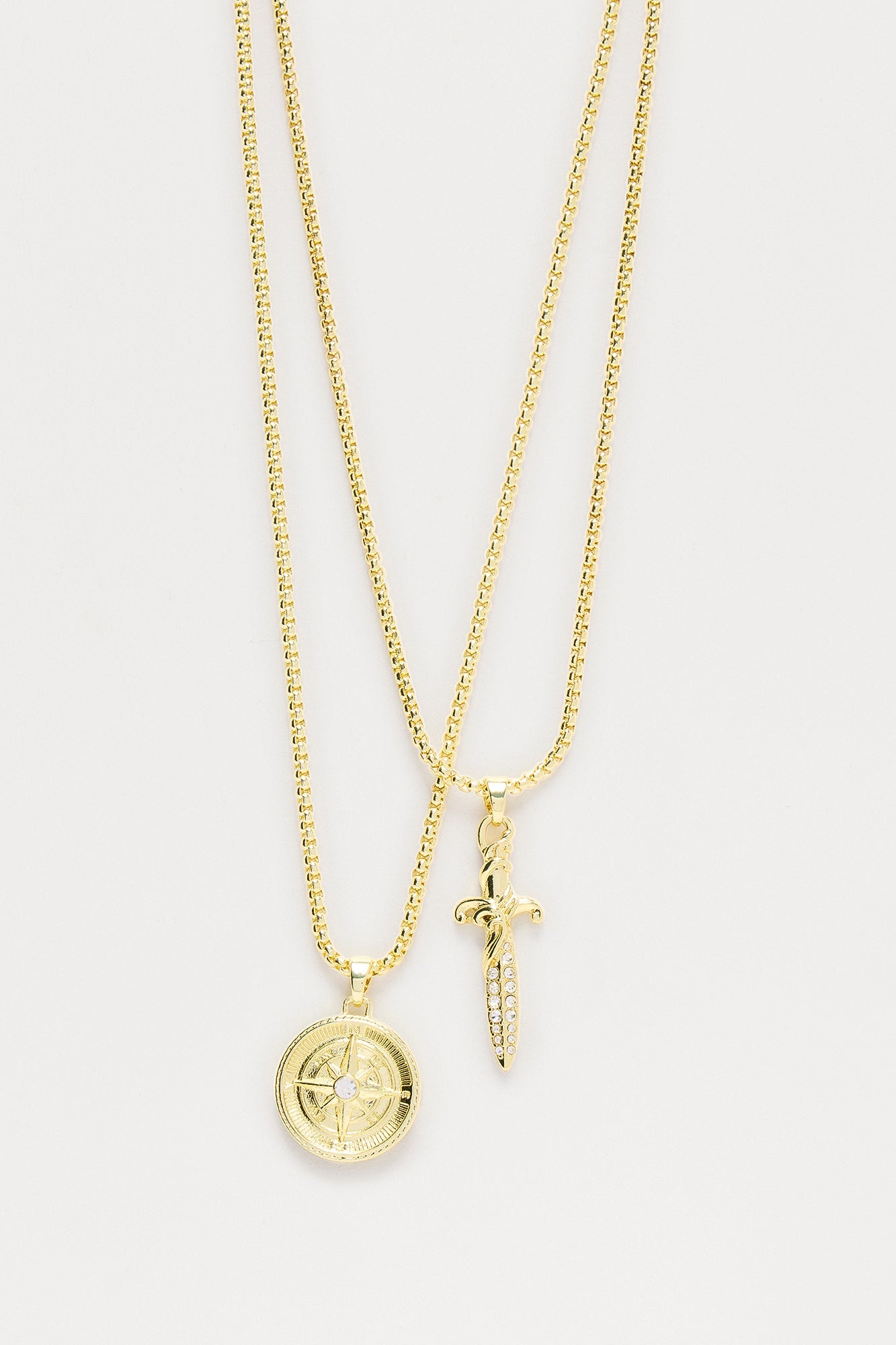 Journey 2 Piece Necklace Set - Gold