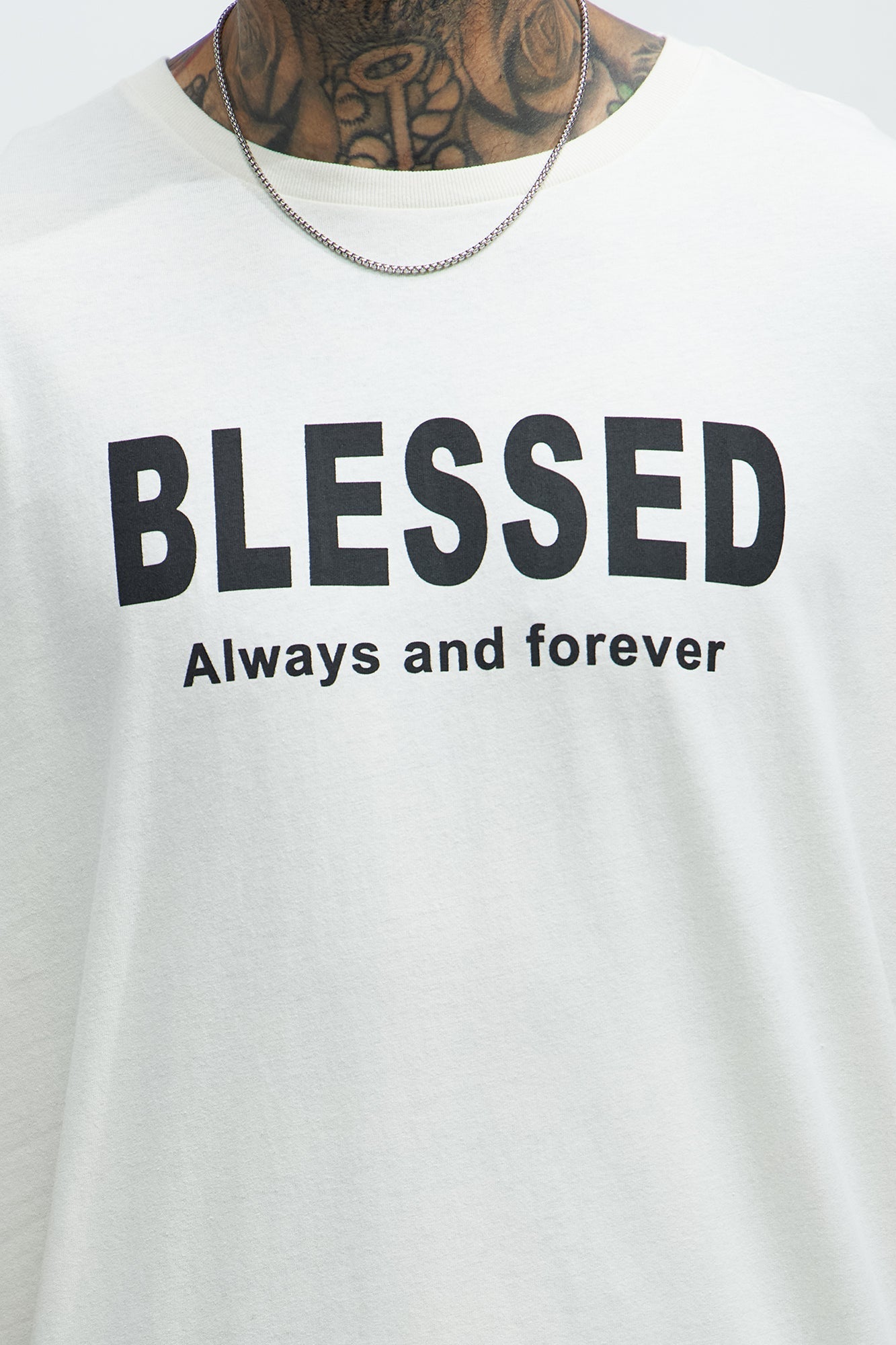 Blessed Oversized Short Sleeve Tee - White