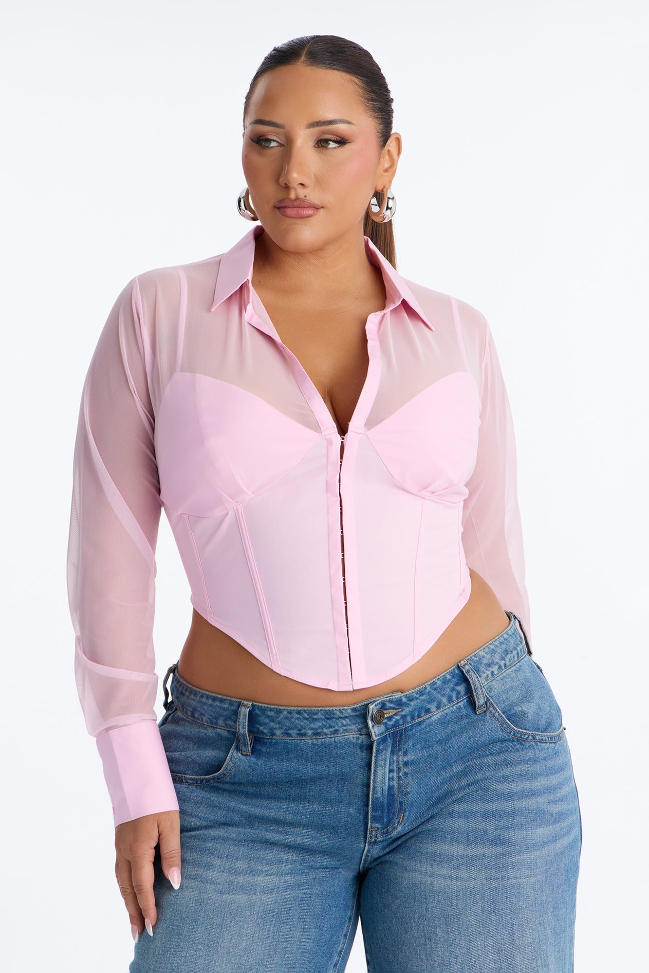 Business As Usual Corset Top - Pink