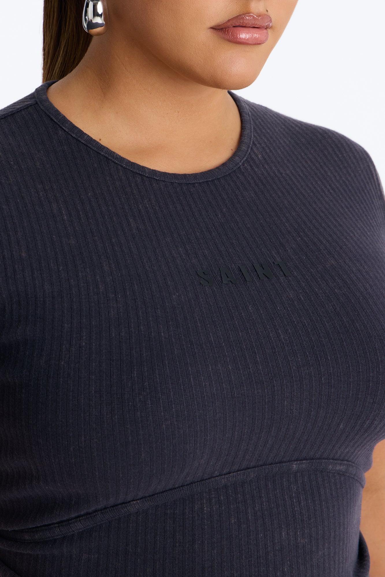 Saint Ribbed Short Set - Black