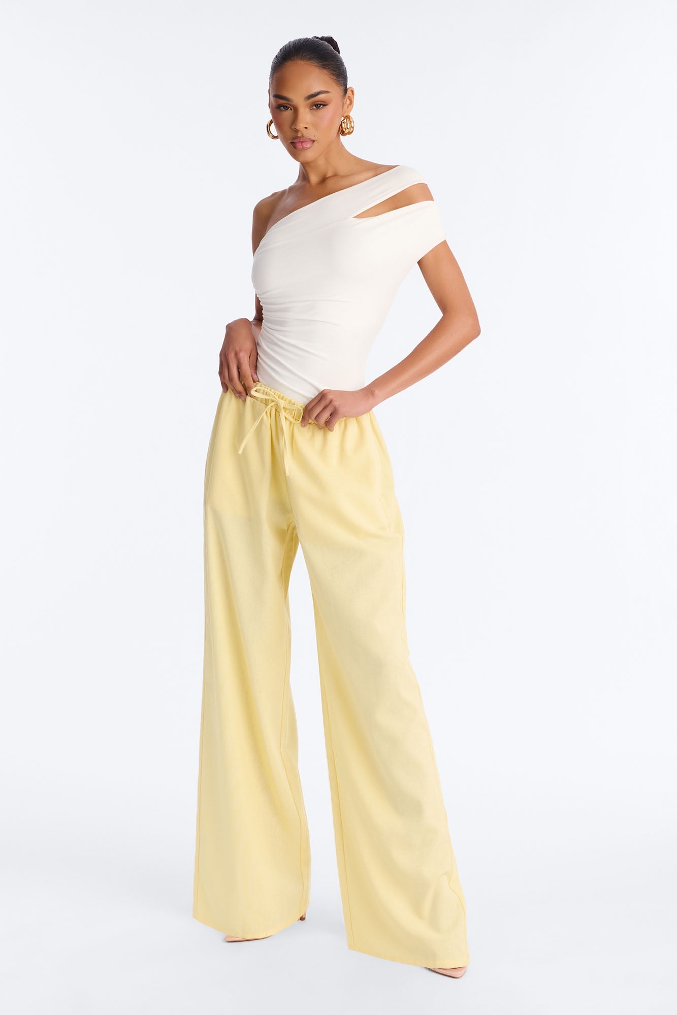 Beach Walks Linen Pant - Butter Yellow Fashion Nova