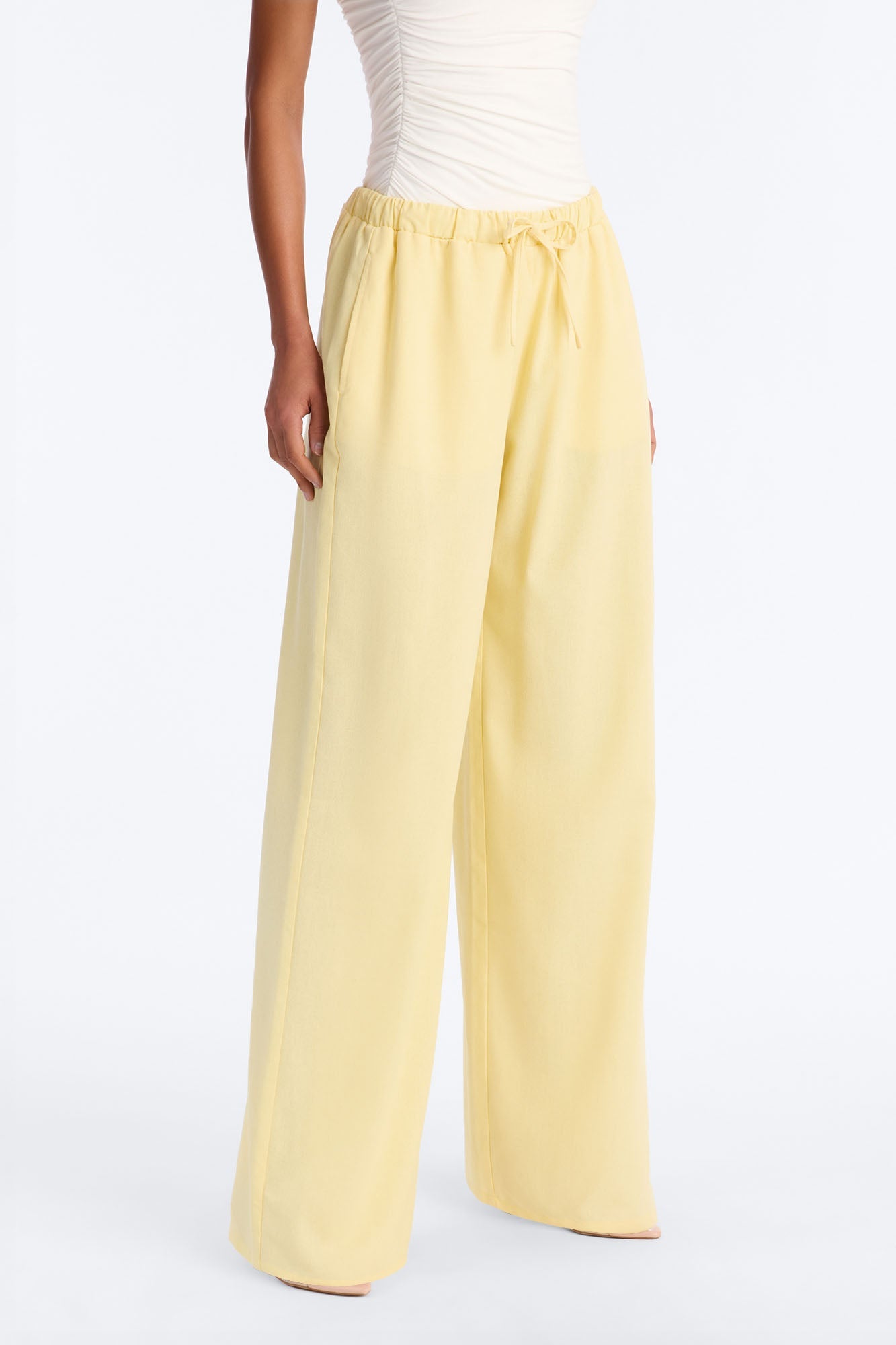 Beach Walks Linen Pant - Butter Yellow Fashion Nova