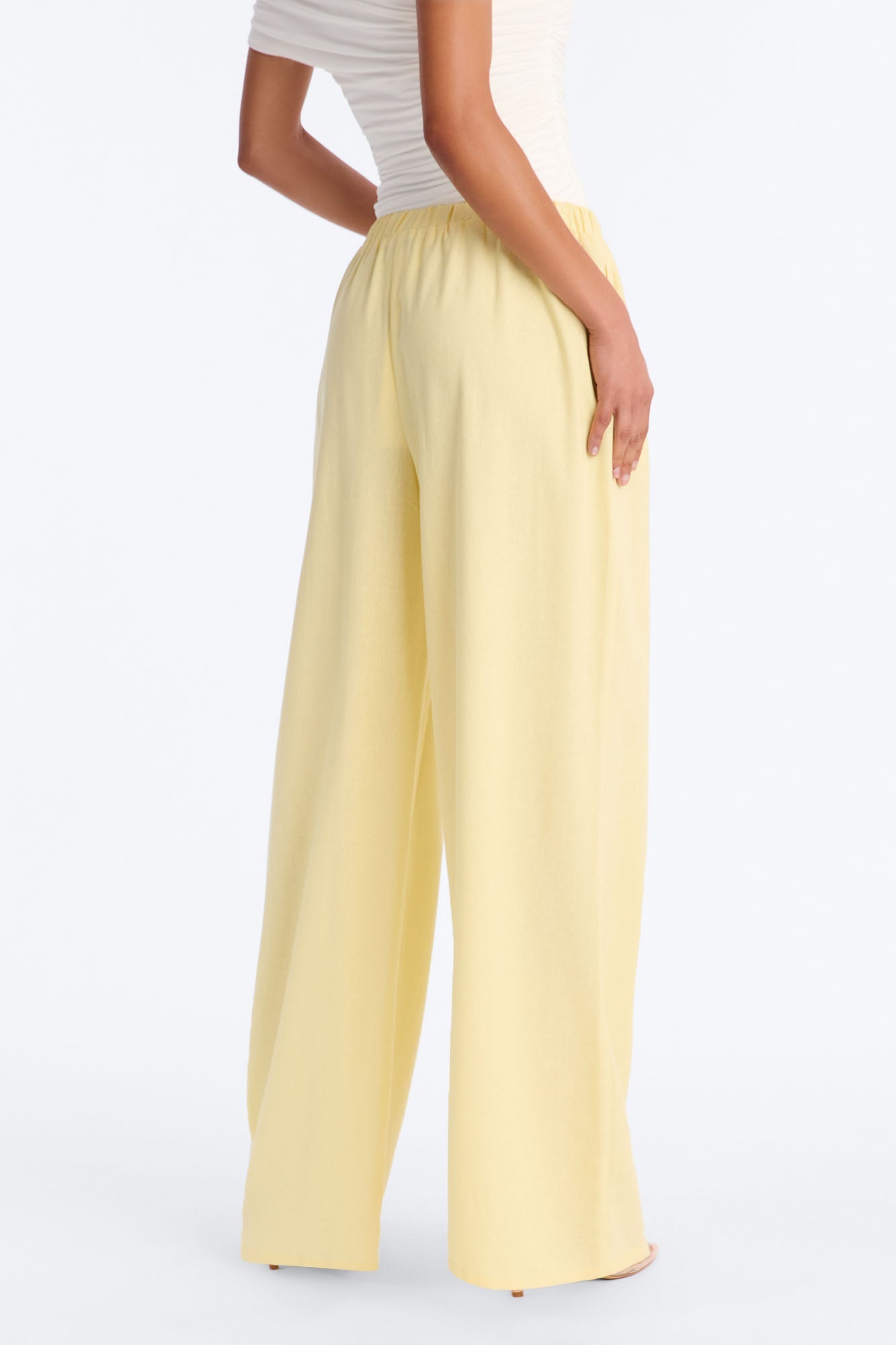 Beach Walks Linen Pant - Butter Yellow Fashion Nova