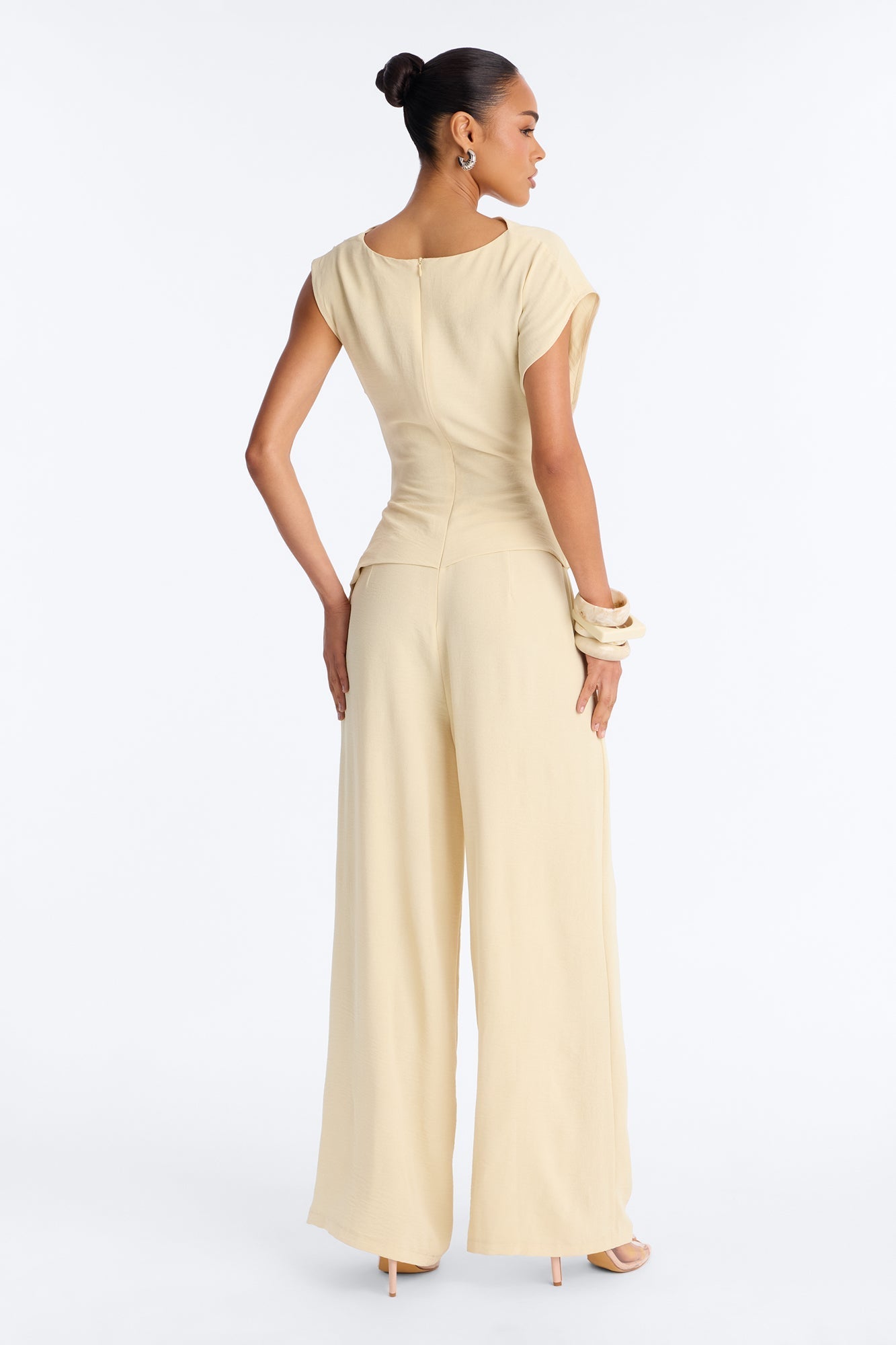 Best Influence High Neck Jumpsuit - Butter Yellow