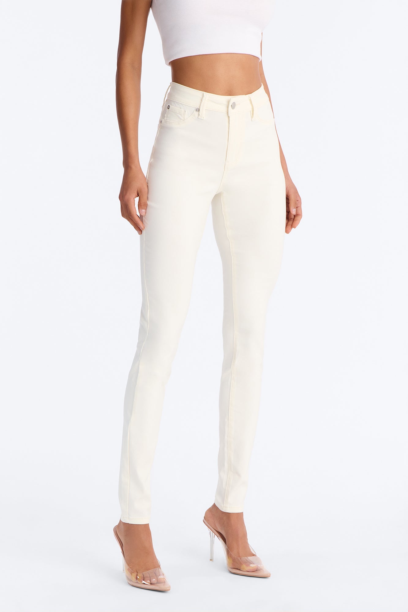 Tall Hyperstretch Skinny Pants - Ivory Fashion Nova