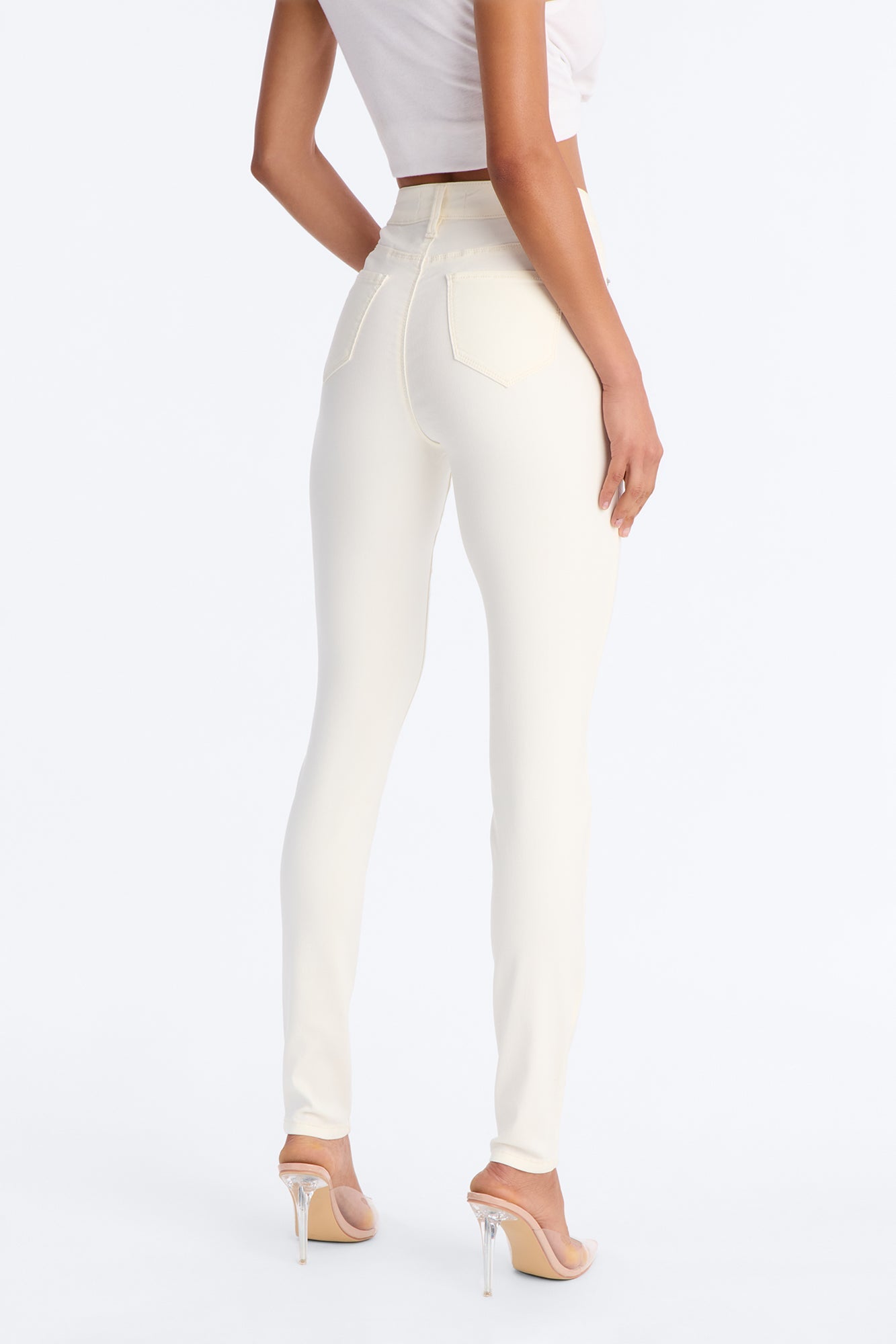 Tall Hyperstretch Skinny Pants - Ivory Fashion Nova