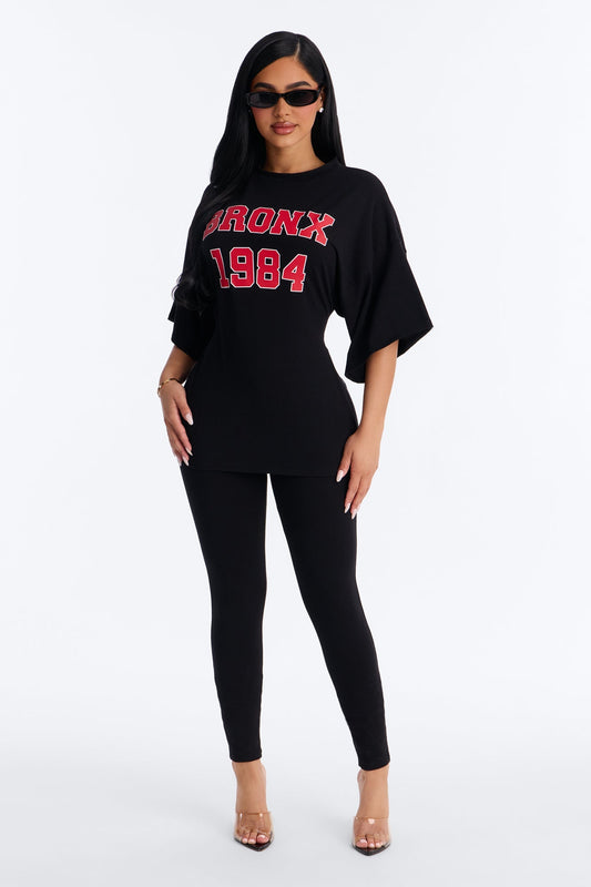 The Bronx Backless Lace Up Legging Set - Black NEWFASHIONEDGE