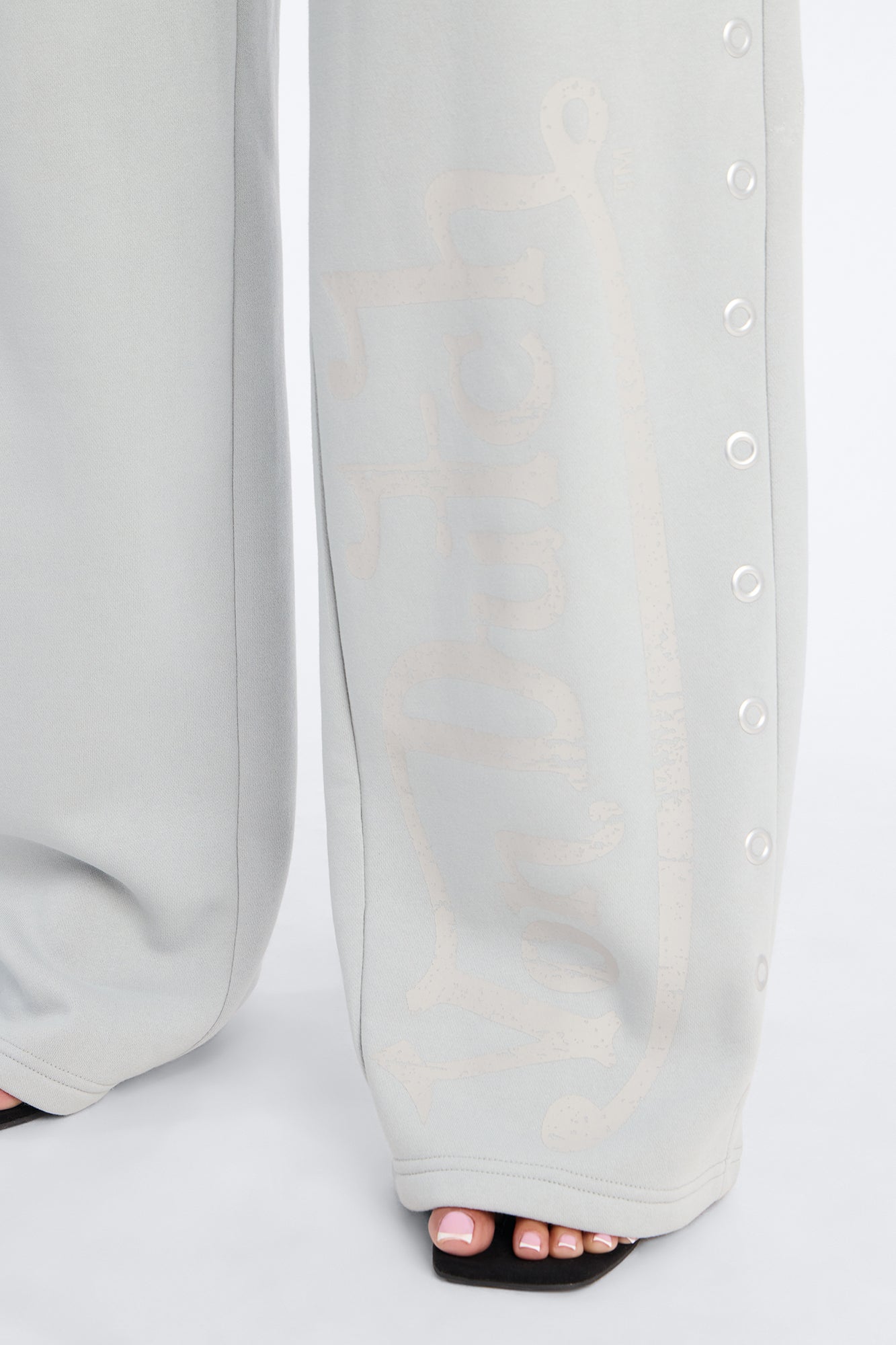 Von Dutch Rocker Wide Leg Pant - Grey NEWFASHIONEDGE