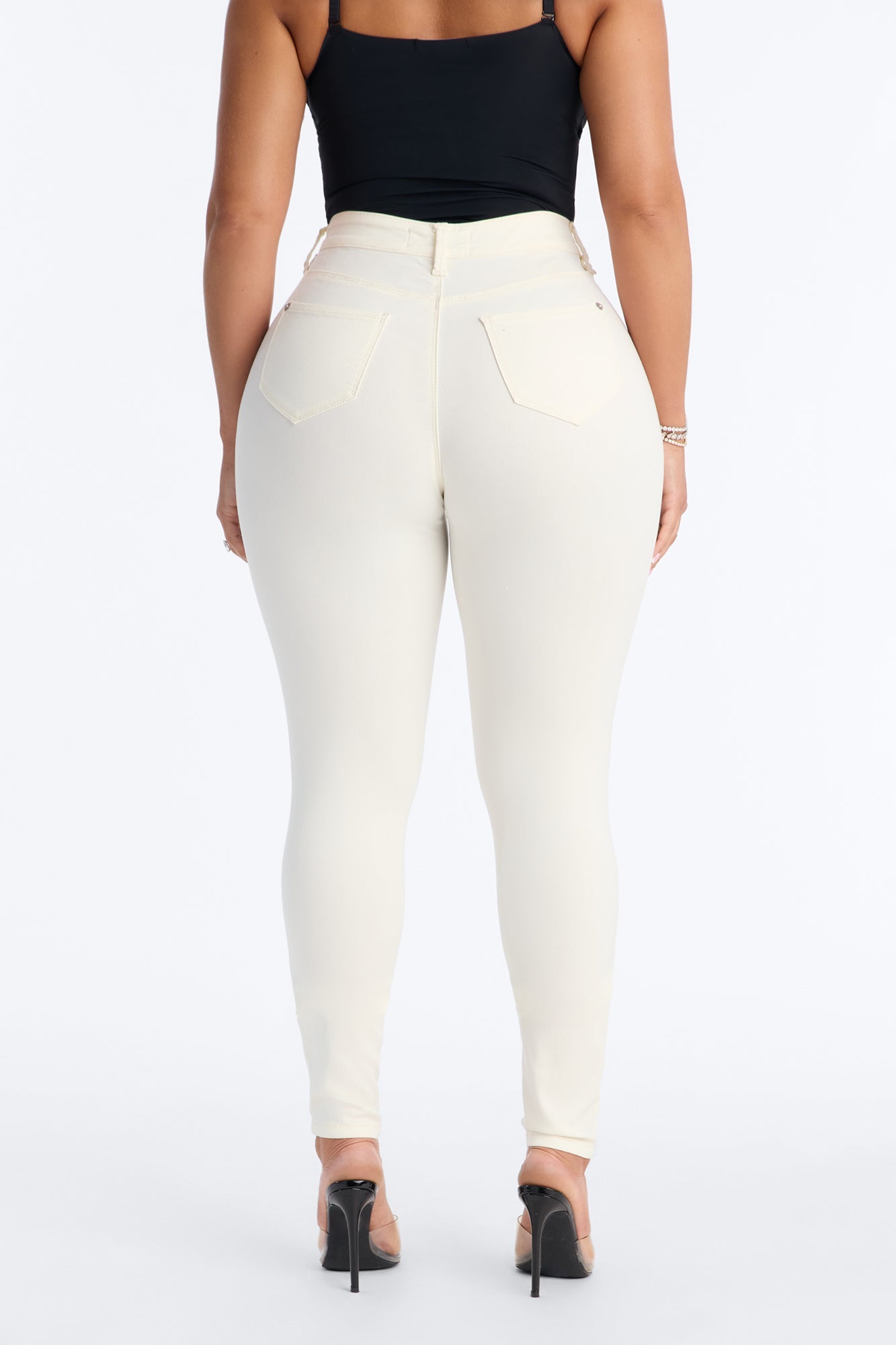 Hyperstretch Skinny Pants - Ivory Fashion Nova