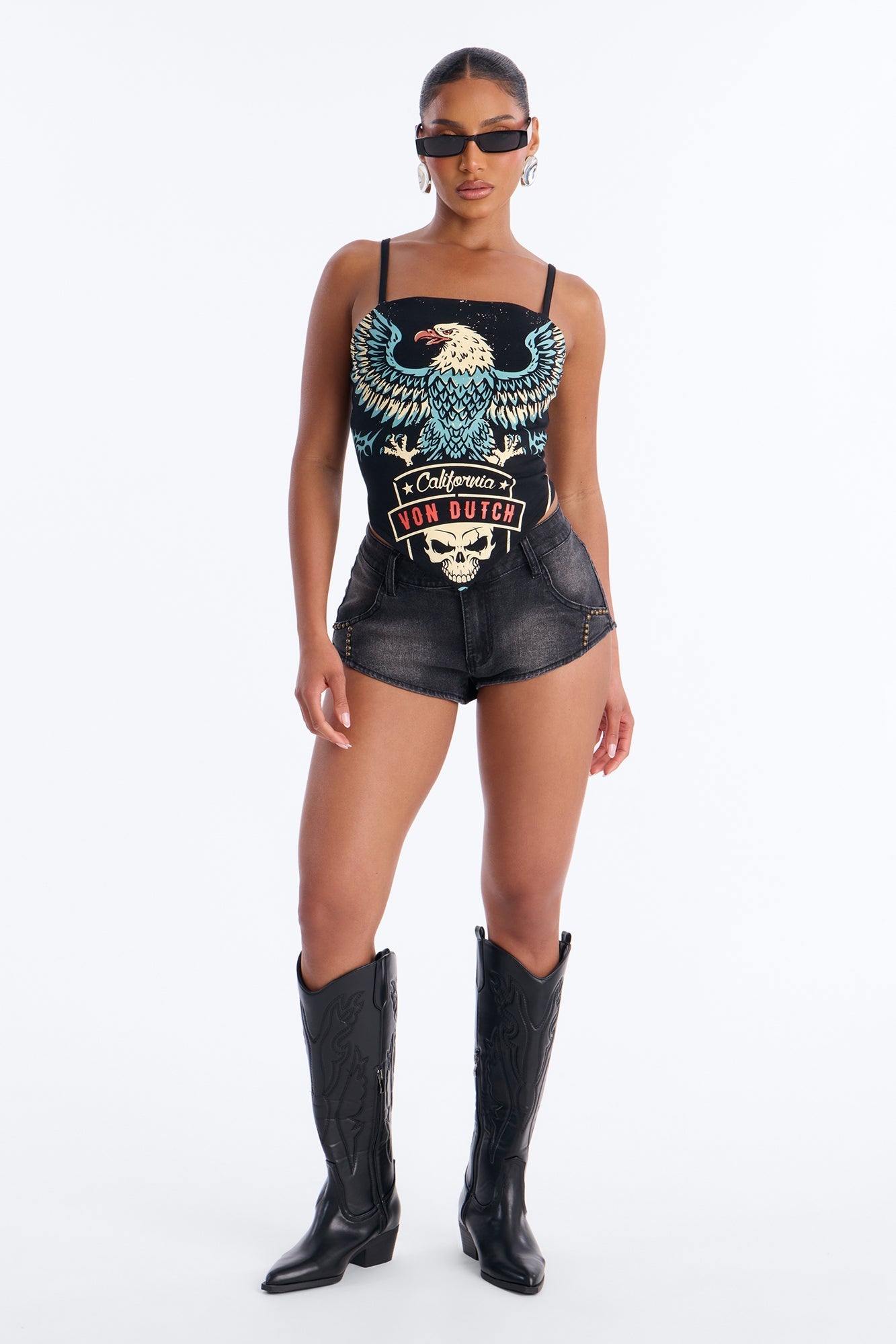 Von Dutch Rocker Eagle Tank - Black NEWFASHIONEDGE