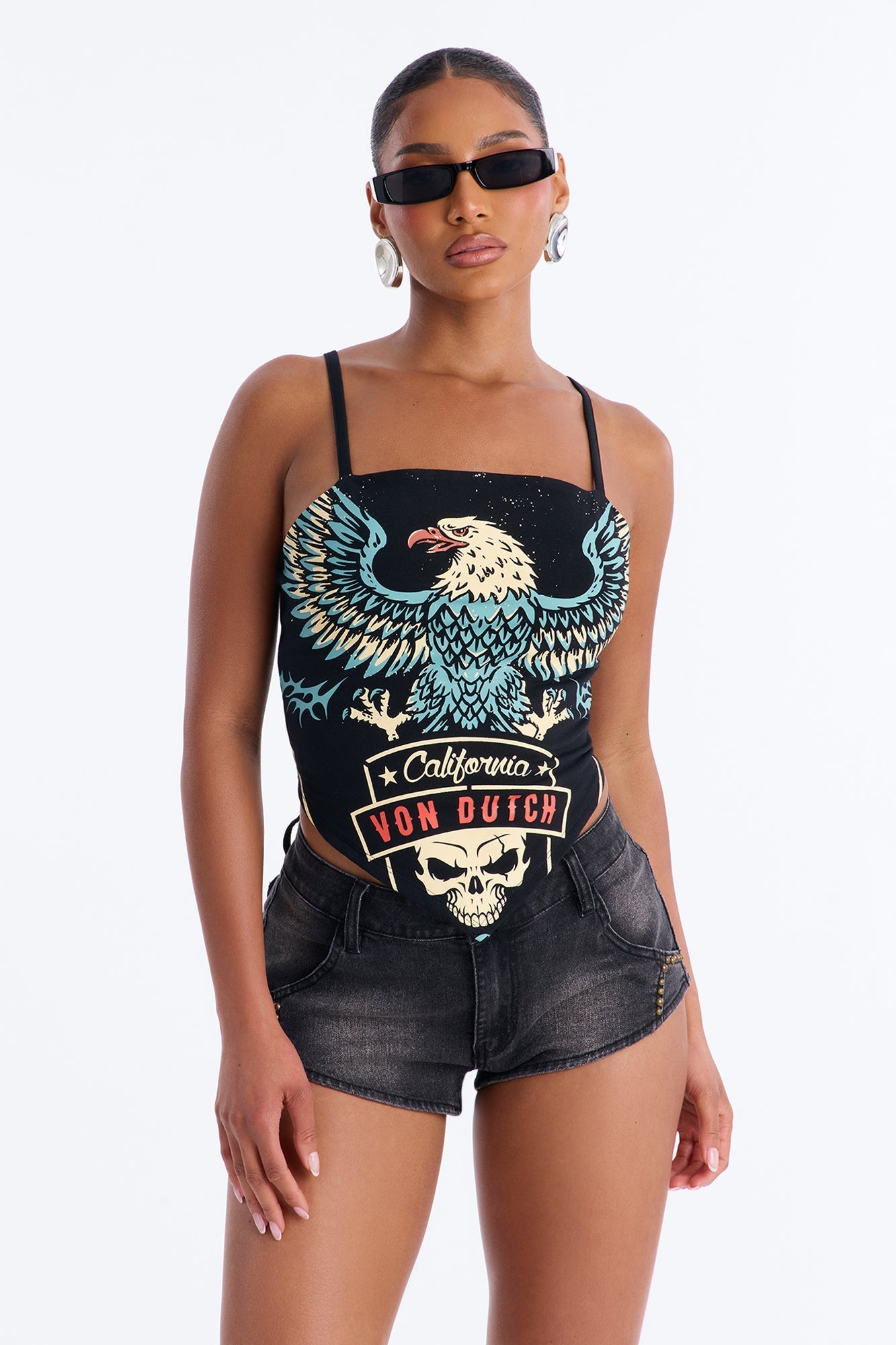 Von Dutch Rocker Eagle Tank - Black NEWFASHIONEDGE