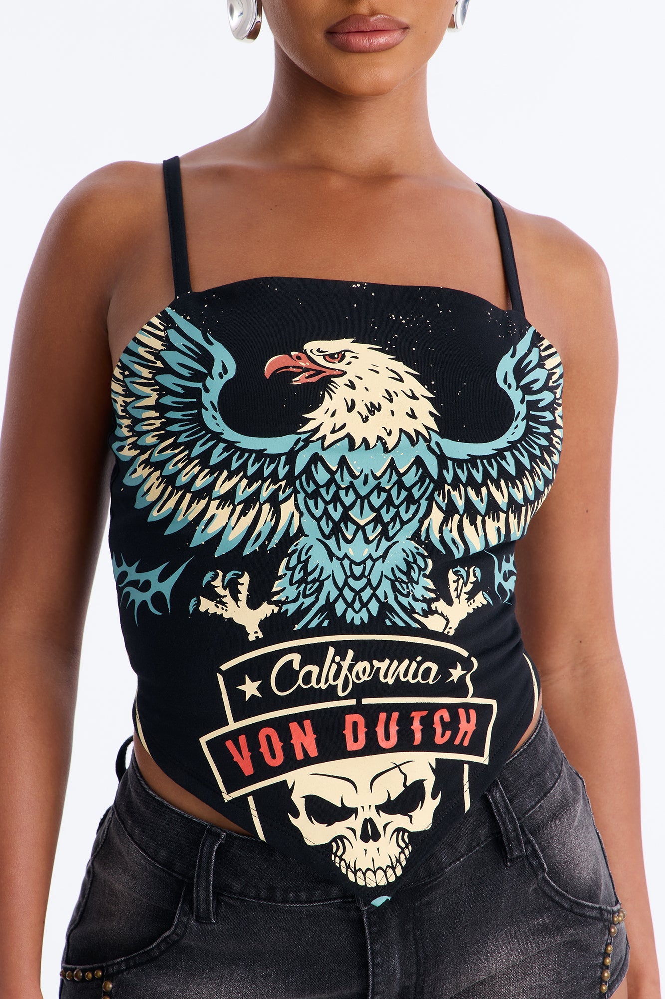 Von Dutch Rocker Eagle Tank - Black
