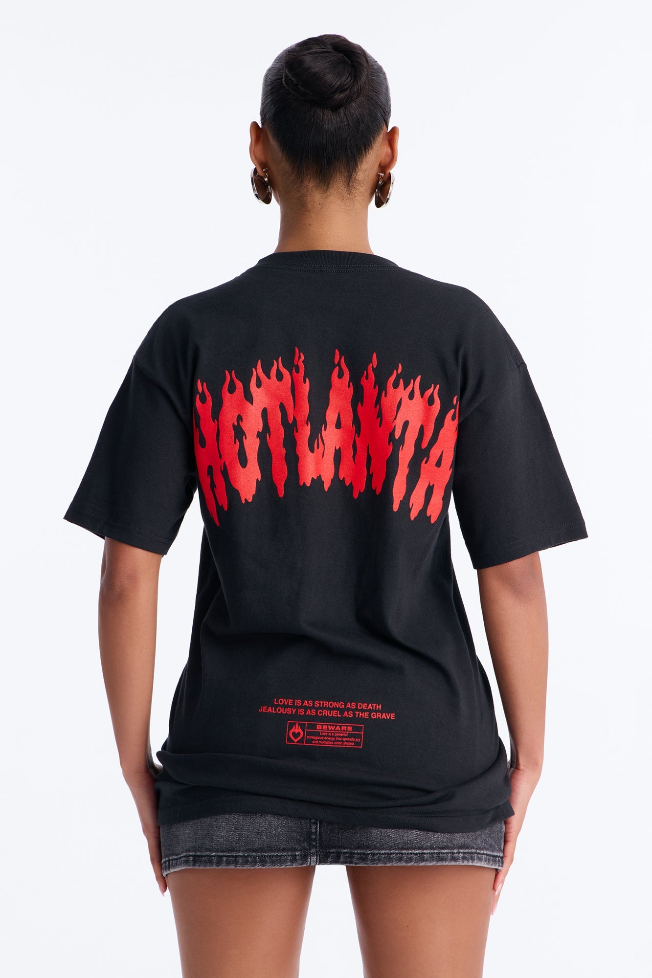 Hotlanta Front And Back Graphic Tee - Black