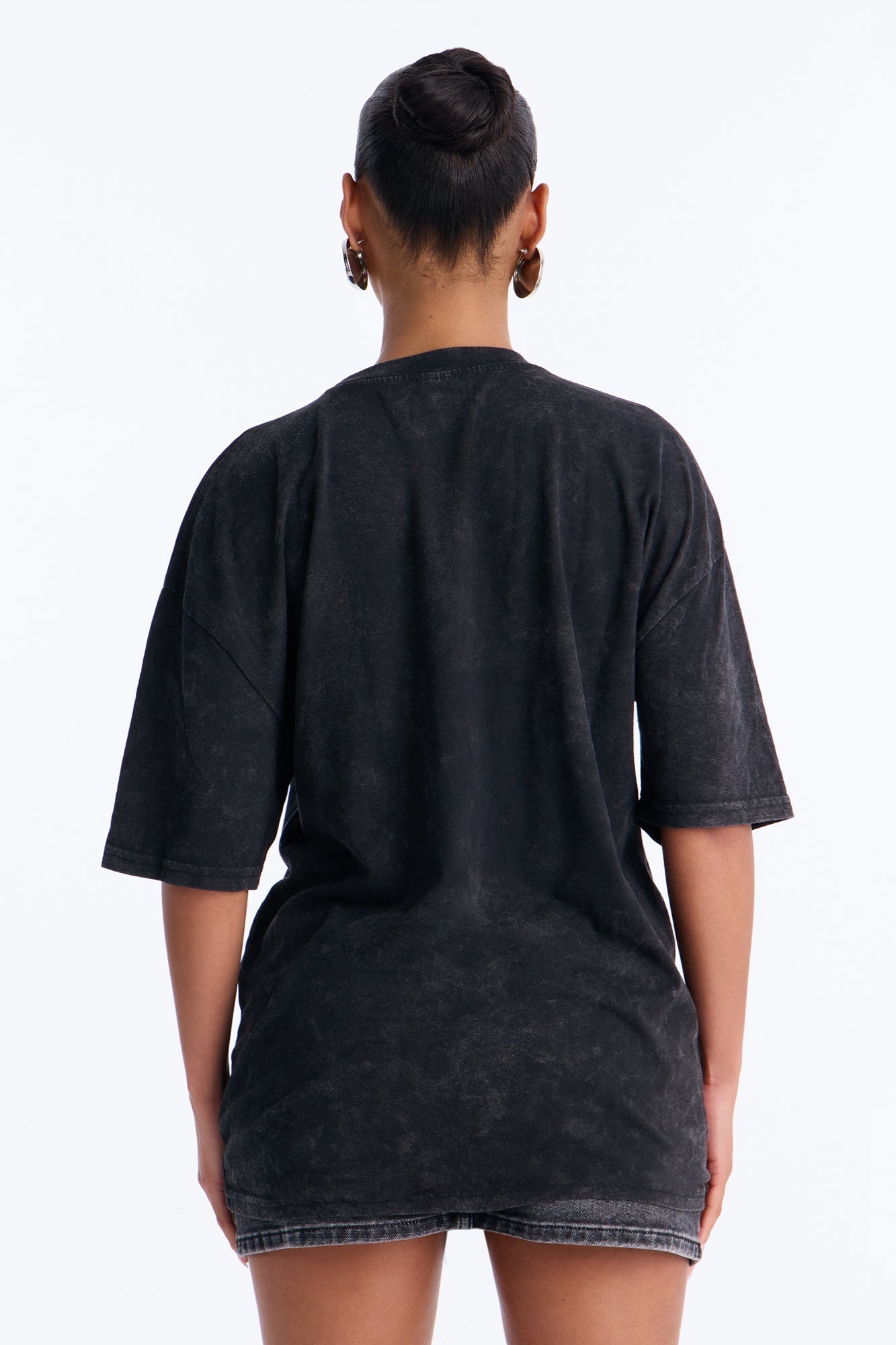 Cribs Oversized Washed Tee - Black Wash NEWFASHIONEDGE