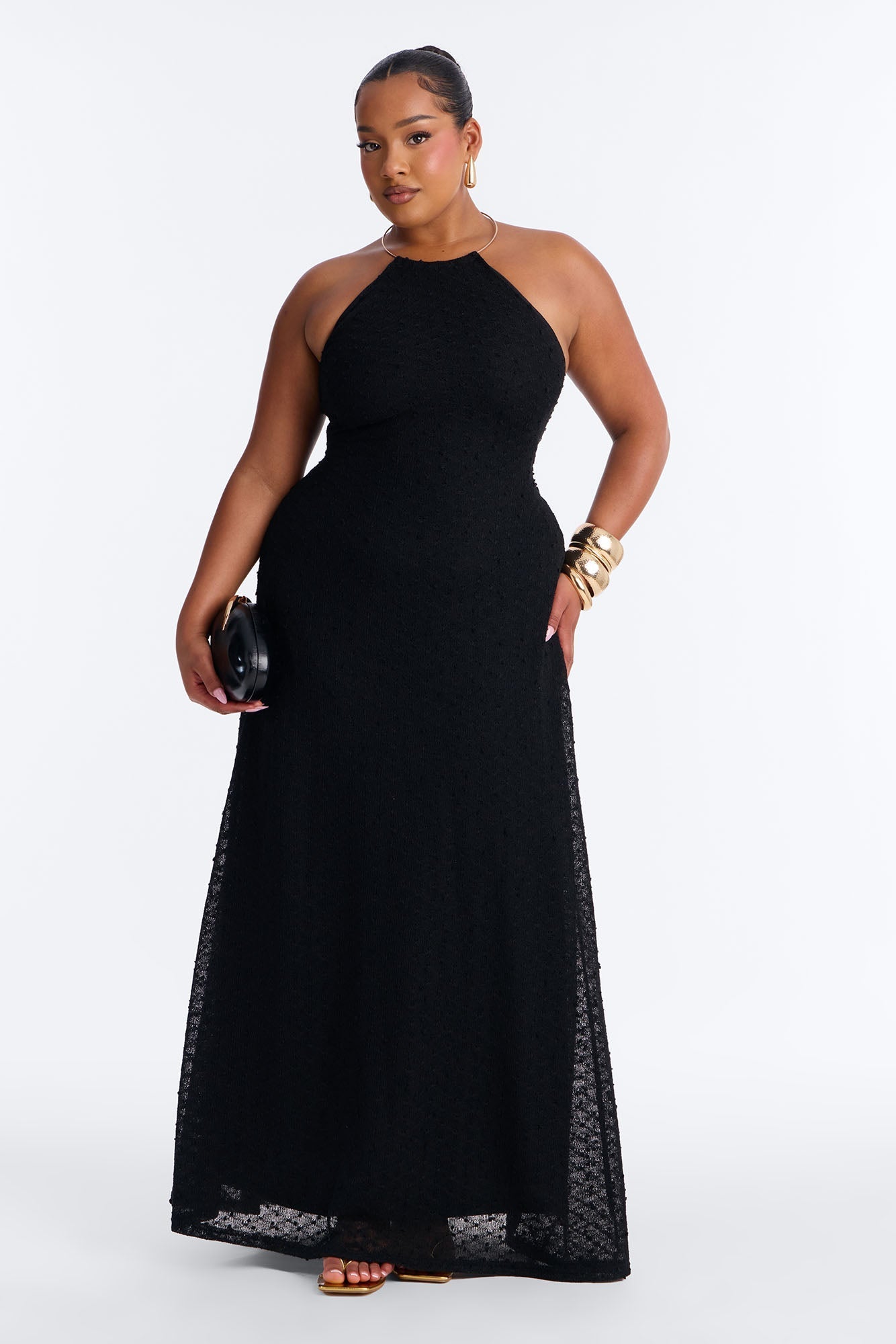 Caribbean Shores Maxi Dress - Black NEWFASHIONEDGE