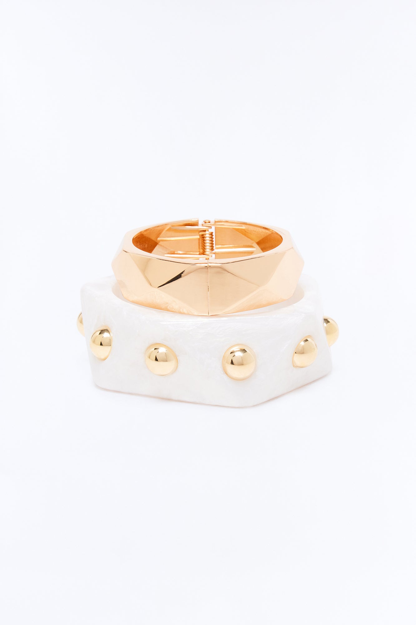 Urban Siren 2 Piece Bracelet Set - Gold/combo NEWFASHIONEDGE