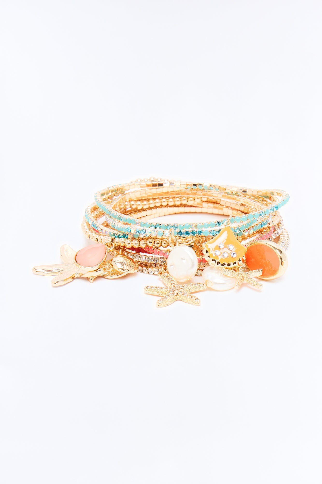 Mar Vista 11 Piece Bracelet Set - Multi Color NEWFASHIONEDGE