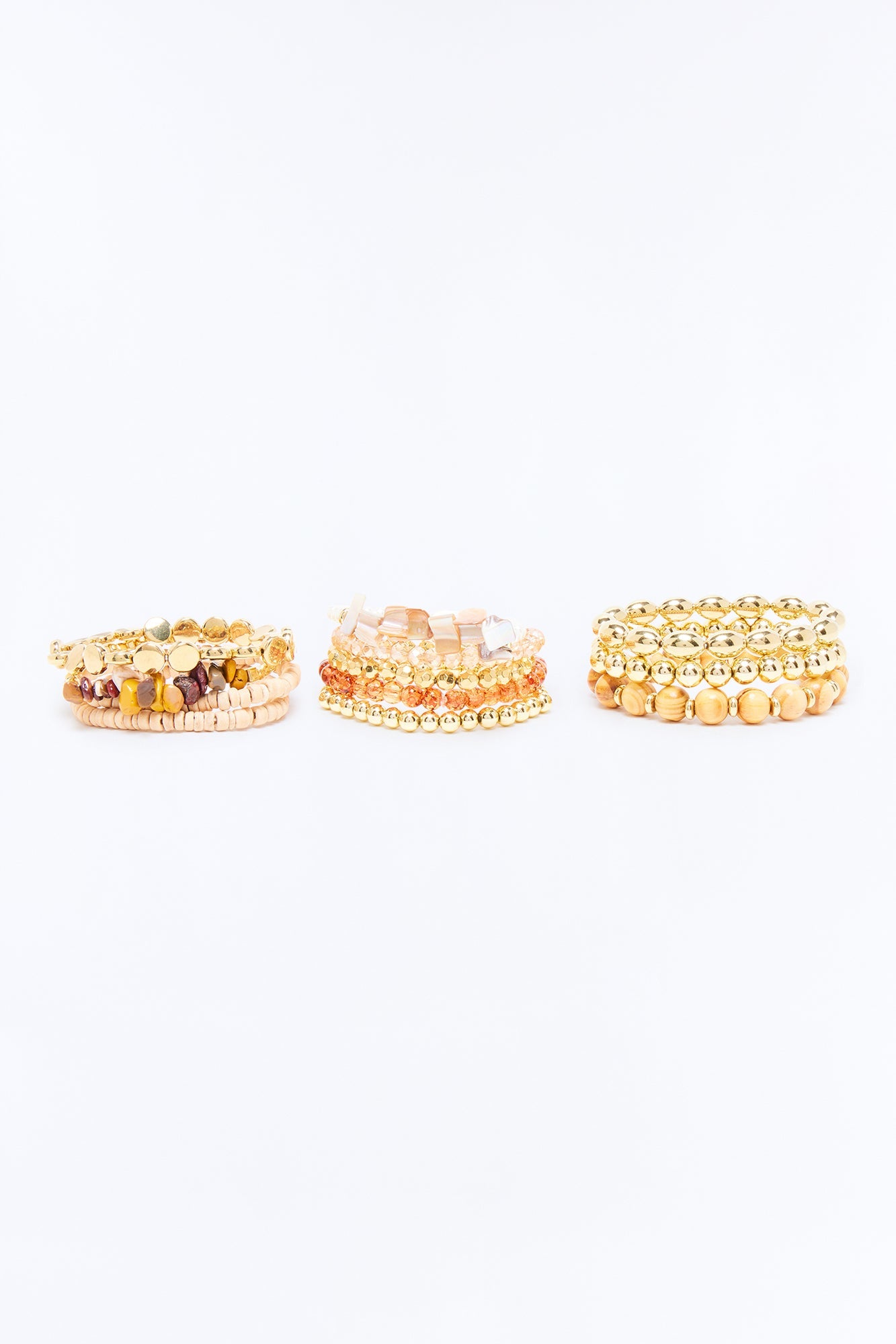 Blush Mirage 12 Piece Bracelet Set - Gold/combo