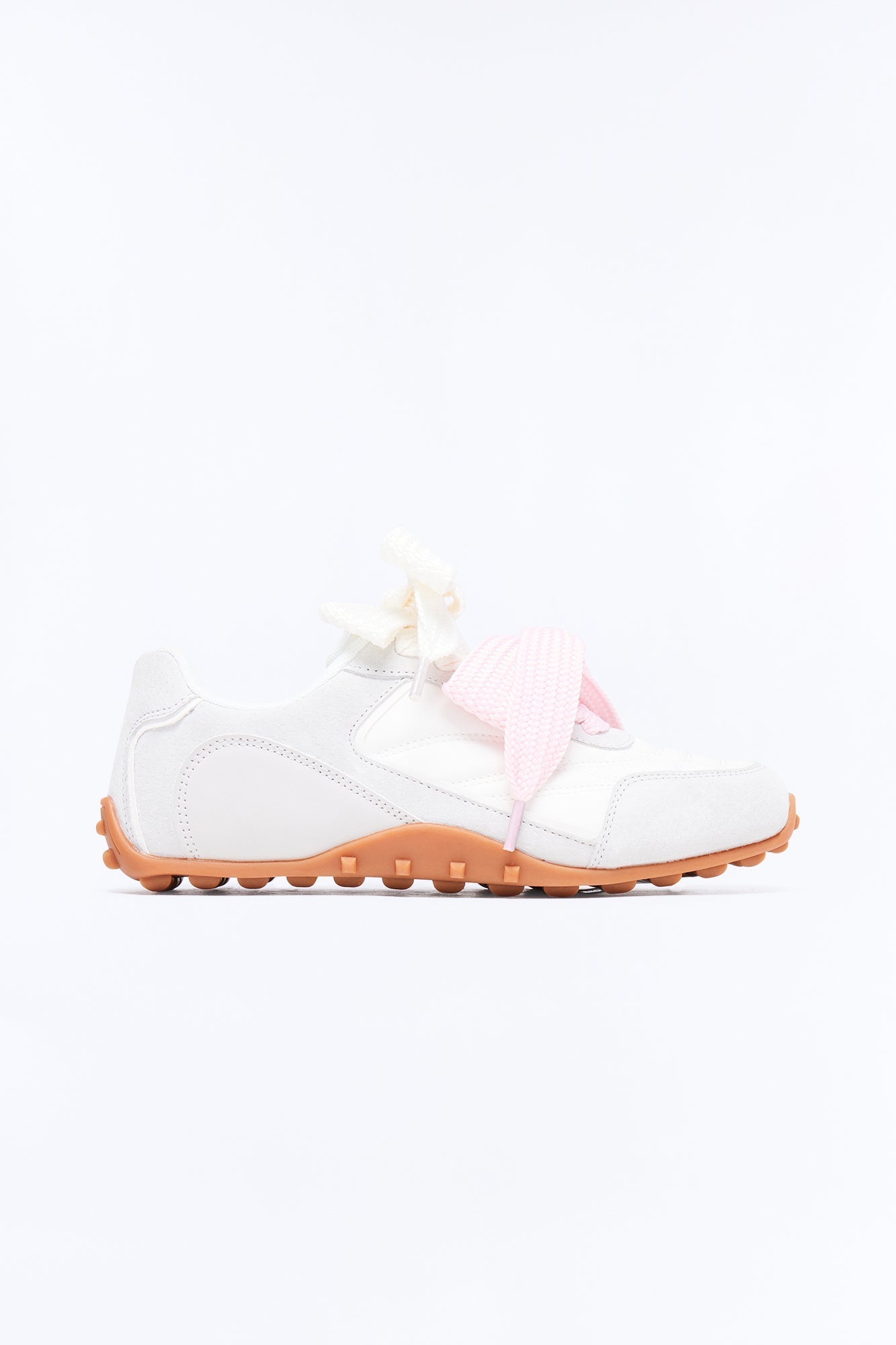 Aria Double Lace Up Sneakers - White NEWFASHIONEDGE