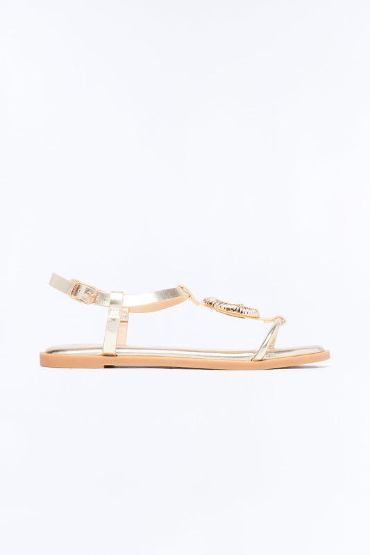 Avida Shell Sandals - Gold NEWFASHIONEDGE
