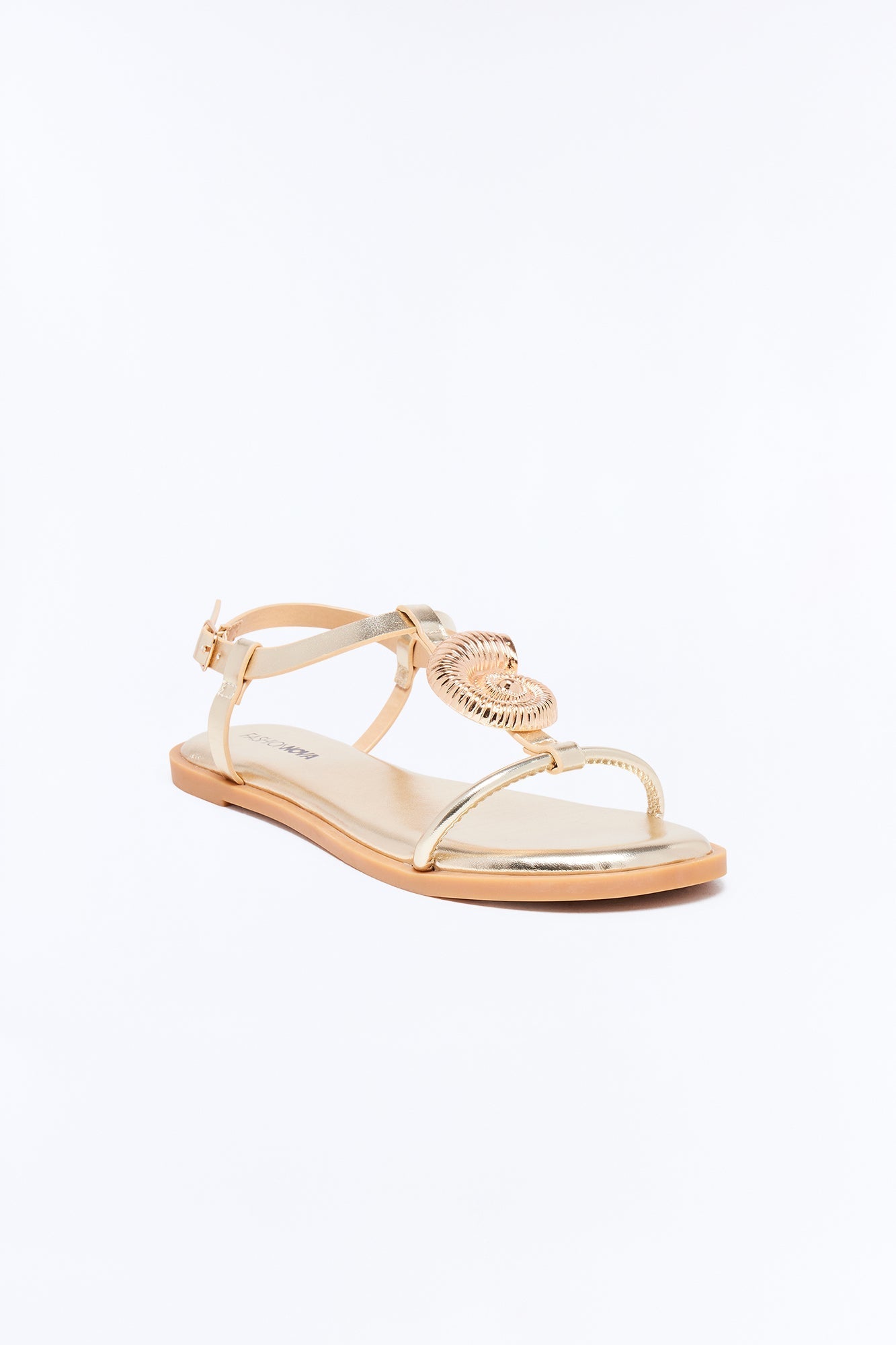 Avida Shell Sandals - Gold NEWFASHIONEDGE