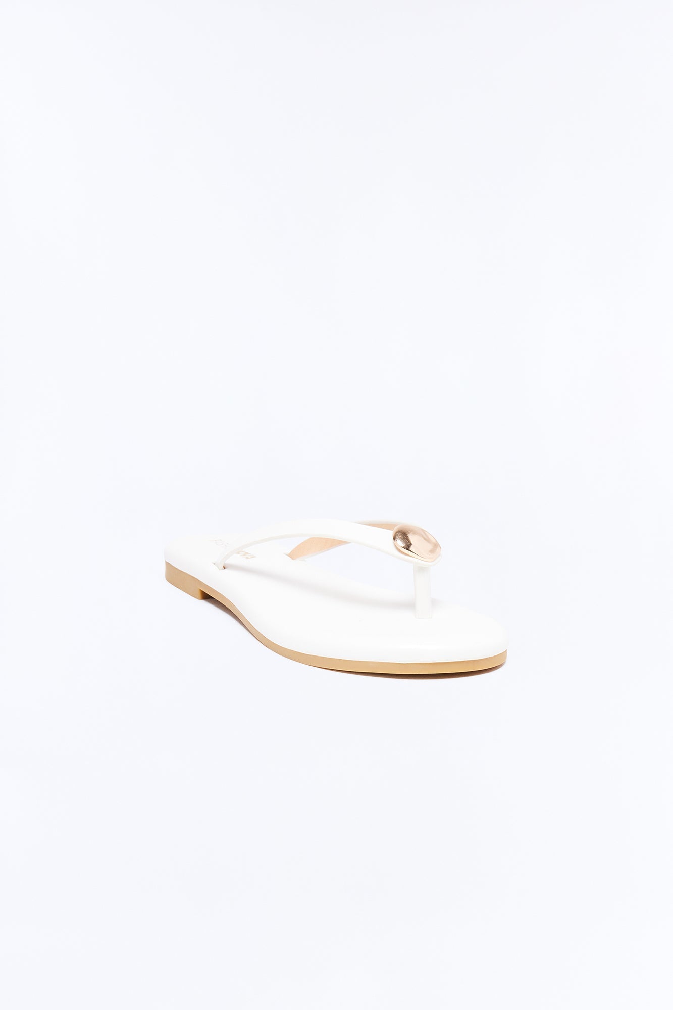 Kacee Stud Flip Flops - White