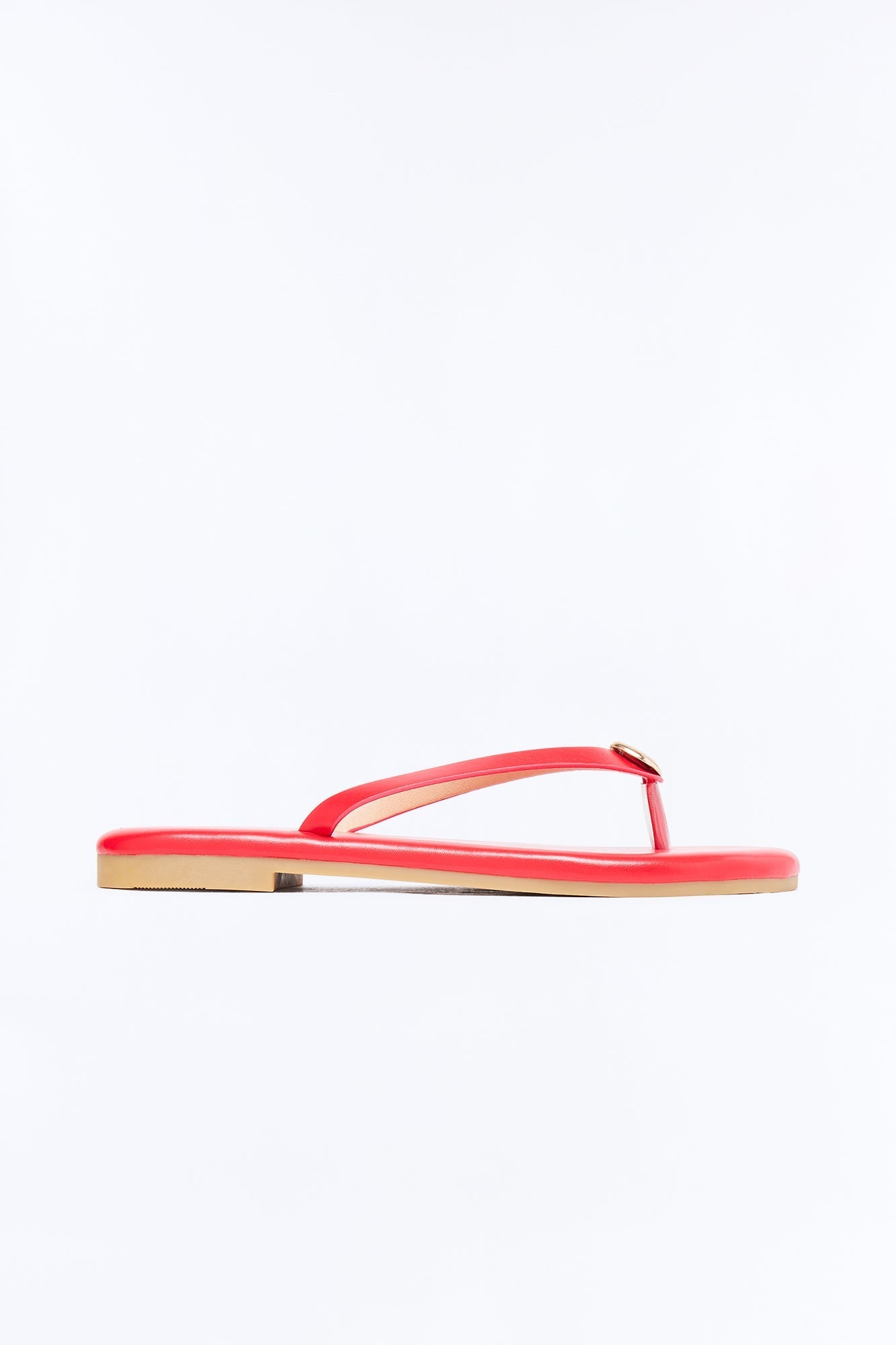 Kacee Stud Flip Flops - Red NEWFASHIONEDGE