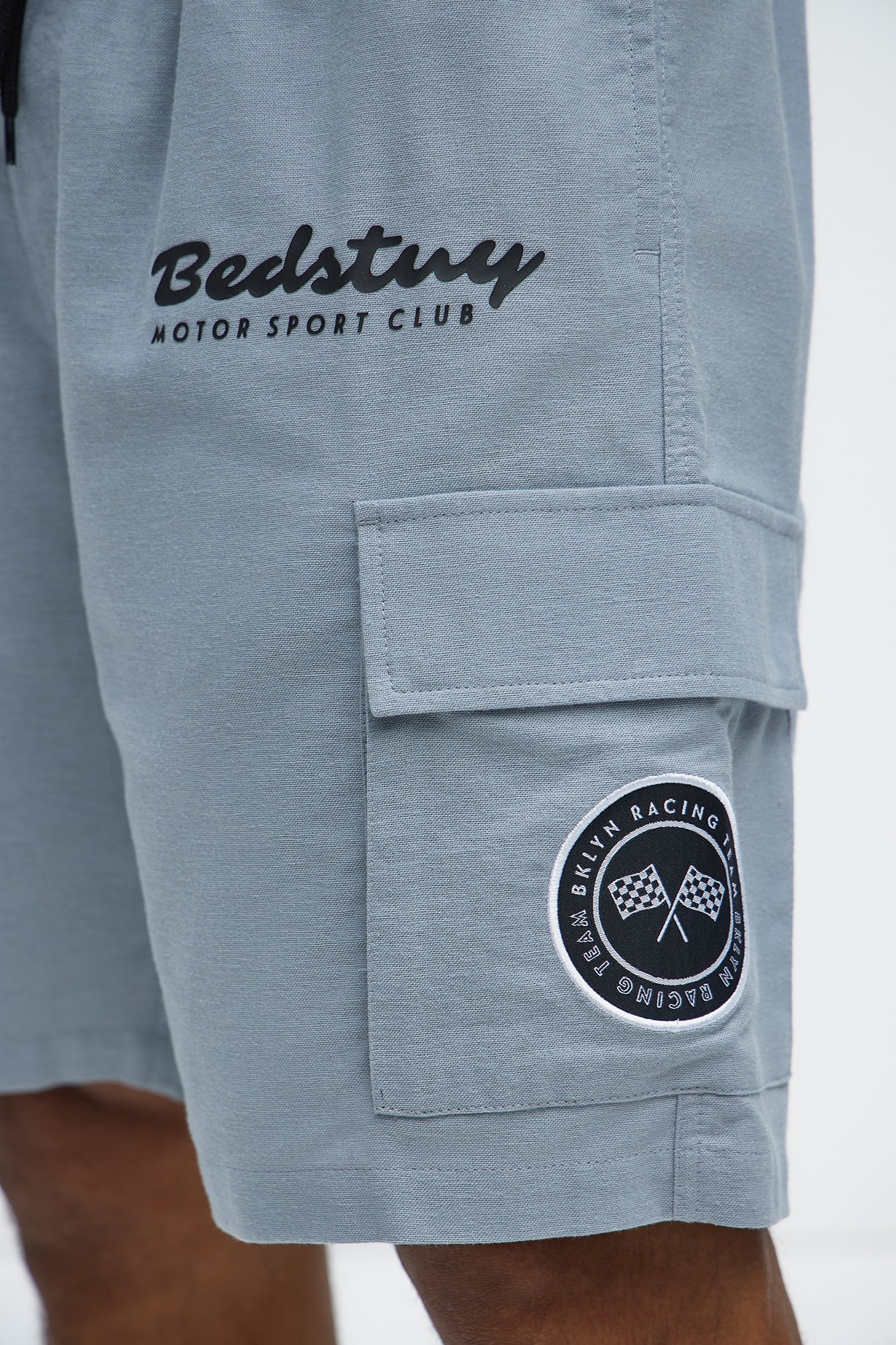 Bedstuy Patch Relaxed Shorts - Light Blue